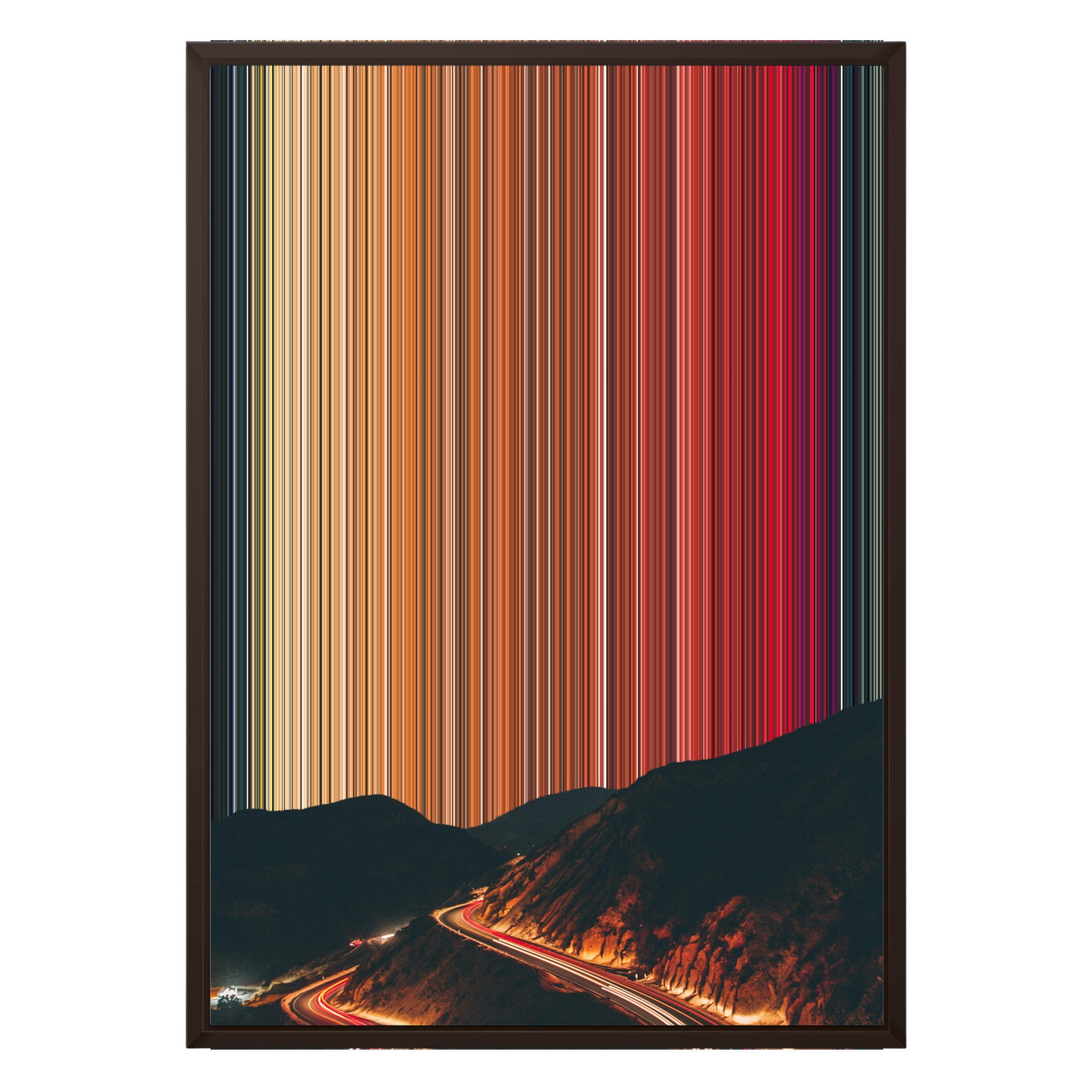 18×26" Metallic Float Frame Canvas - Brown Frame variant