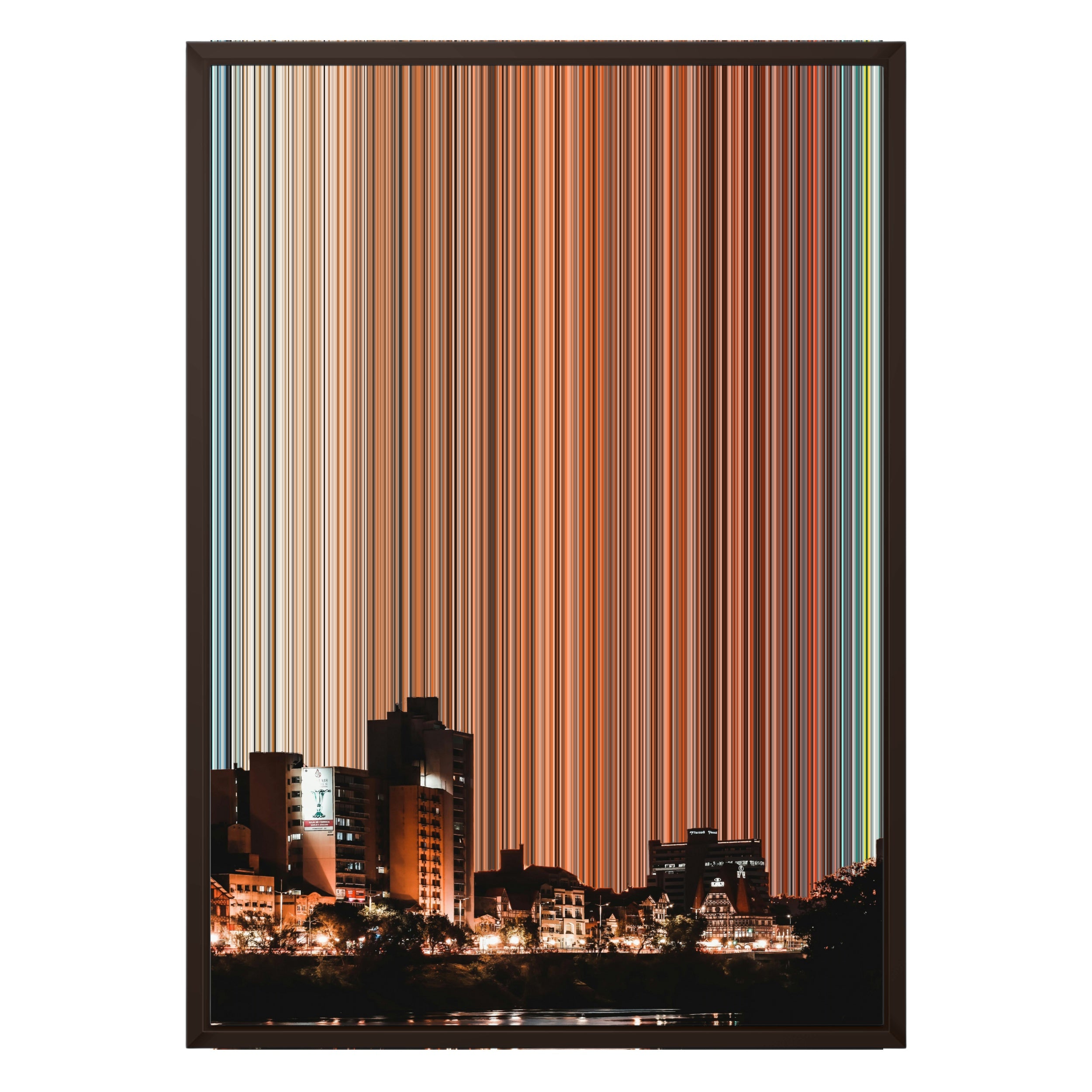 18×26" Metallic Float Frame Canvas - Brown Frame variant