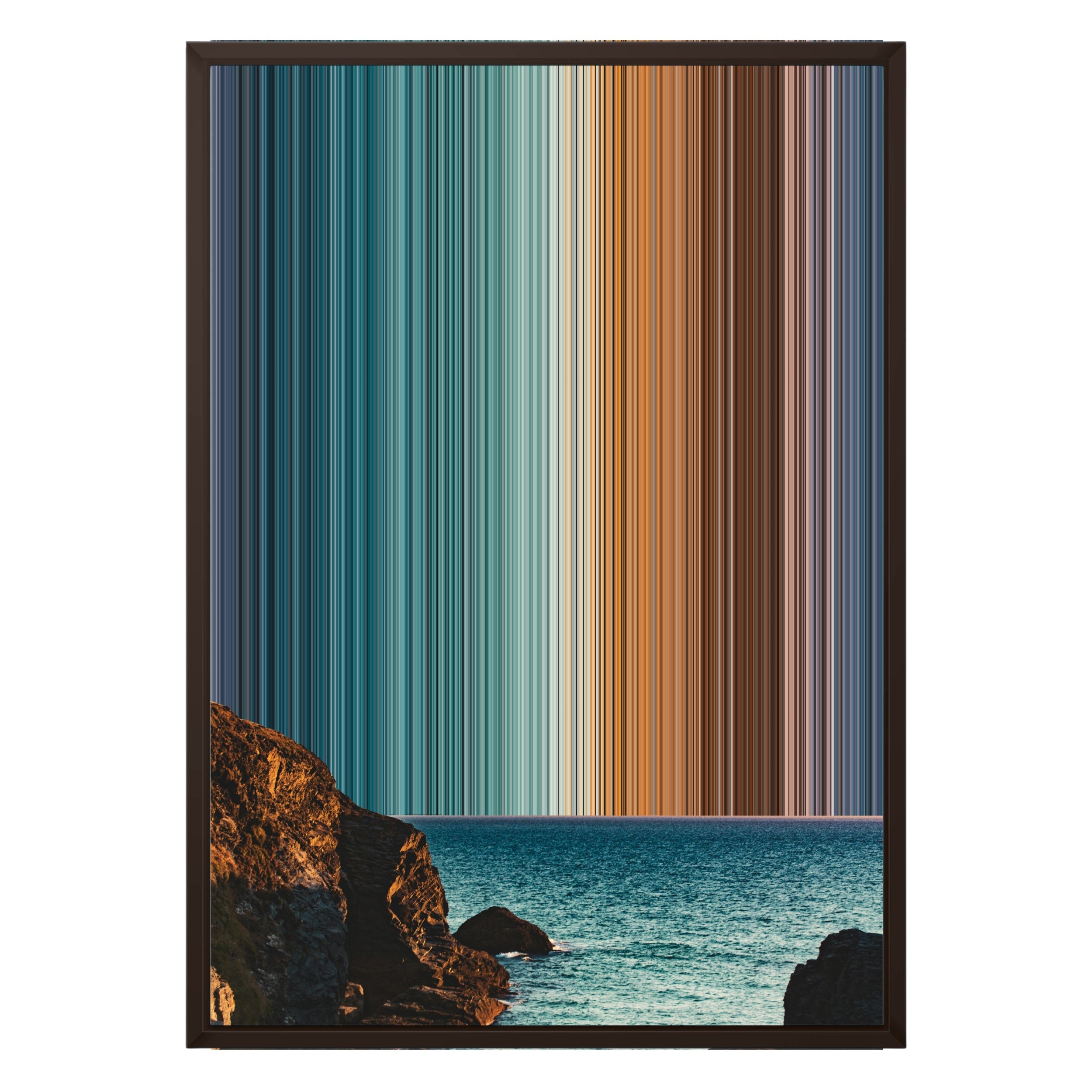 18×26" Metallic Float Frame Canvas - Brown Frame variant