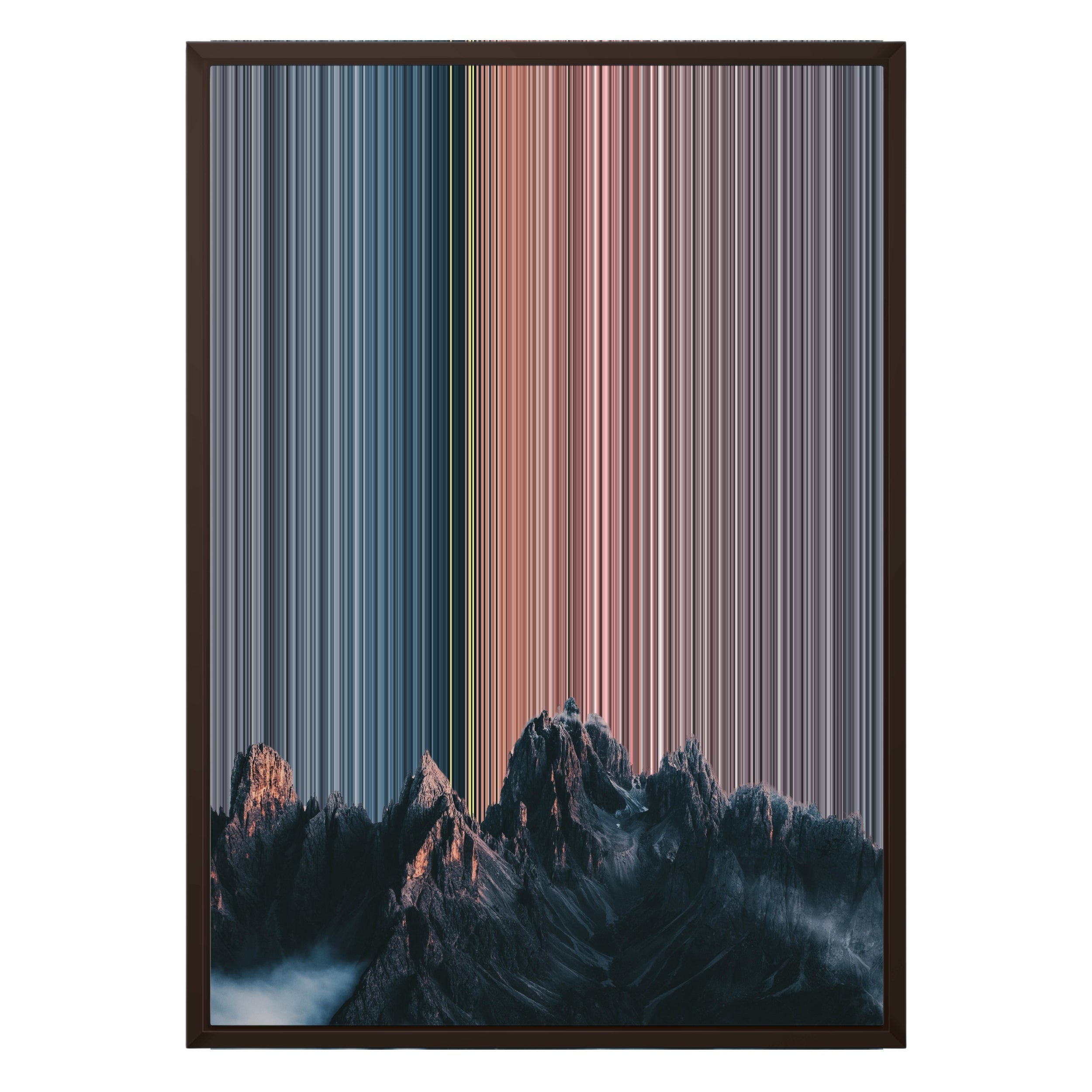 18×26" Metallic Float Frame Canvas - Brown Frame variant