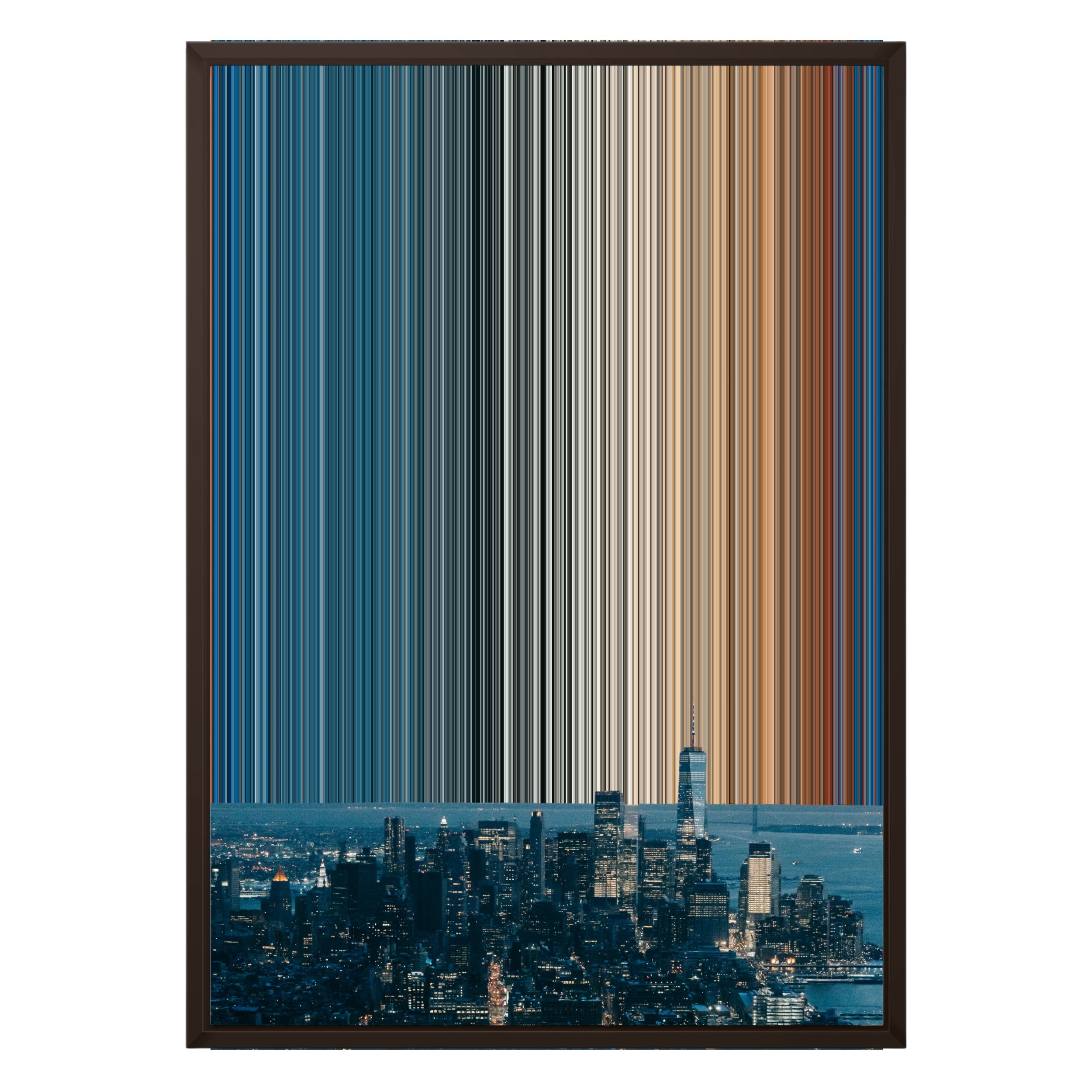 18×26" Metallic Float Frame Canvas - Brown Frame variant