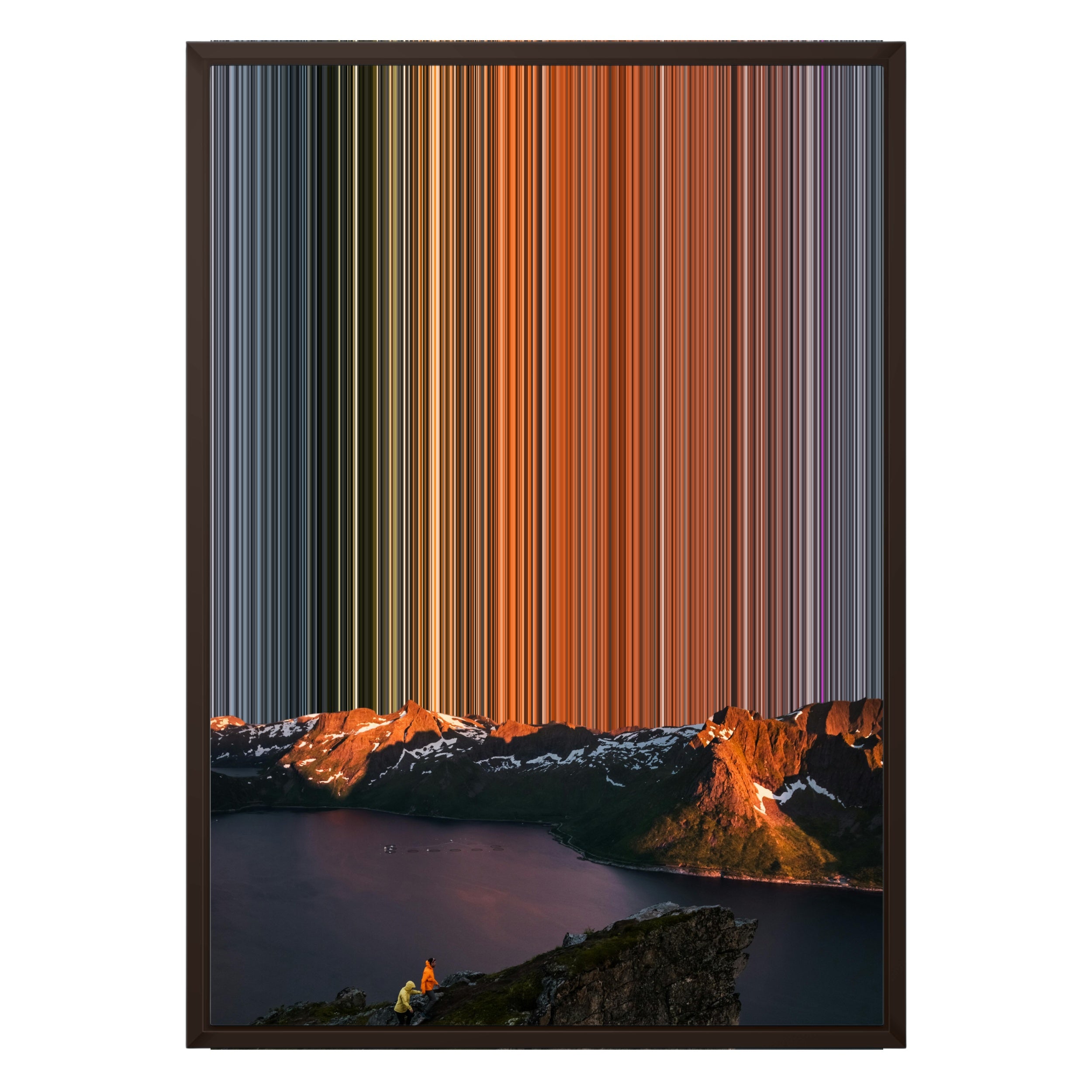 18×26" Metallic Float Frame Canvas - Brown Frame variant