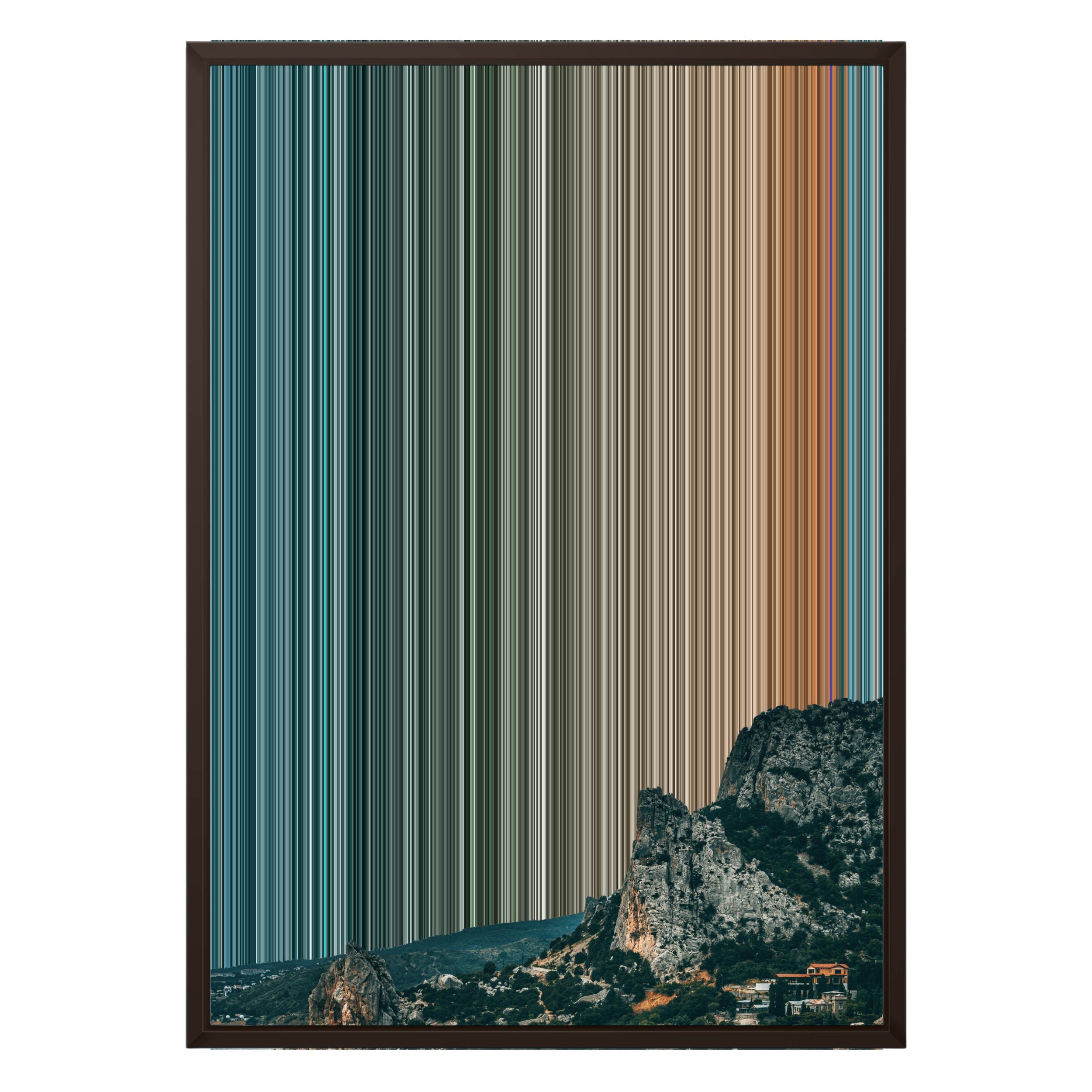 18×26" Metallic Float Frame Canvas - Brown Frame variant