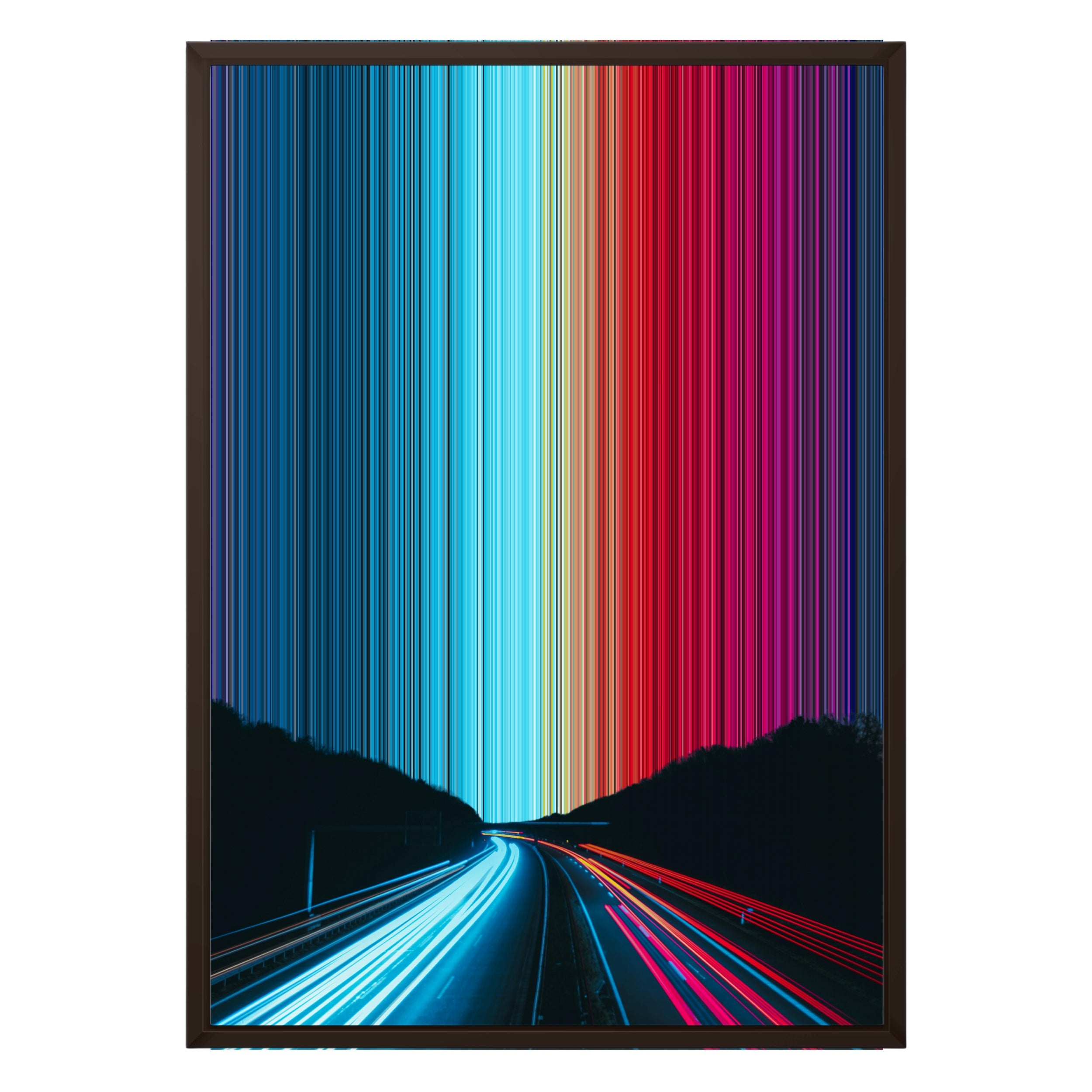 18×26" Metallic Float Frame Canvas - Brown Frame variant