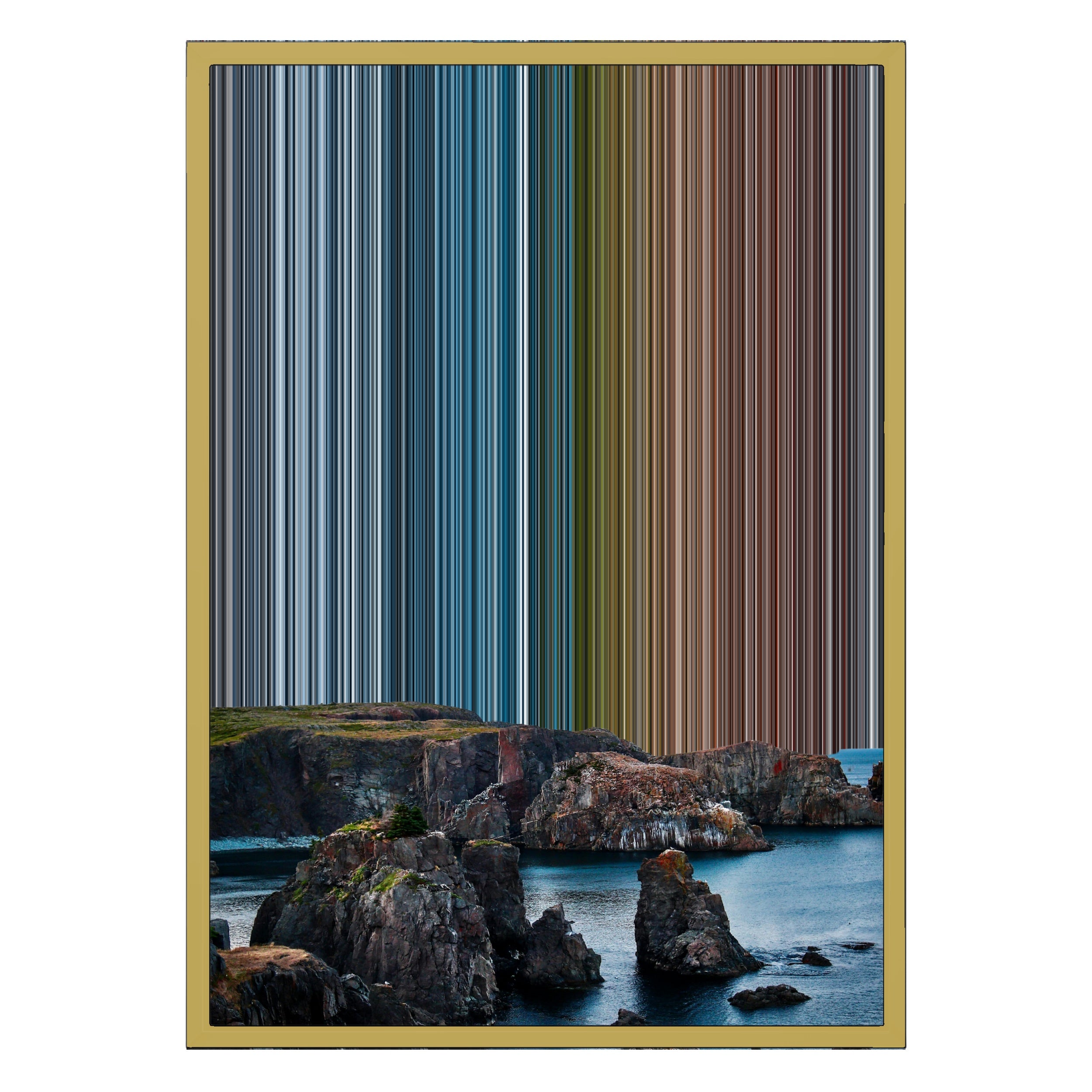 18×26" Metallic Float Frame Canvas - Gold Frame variant