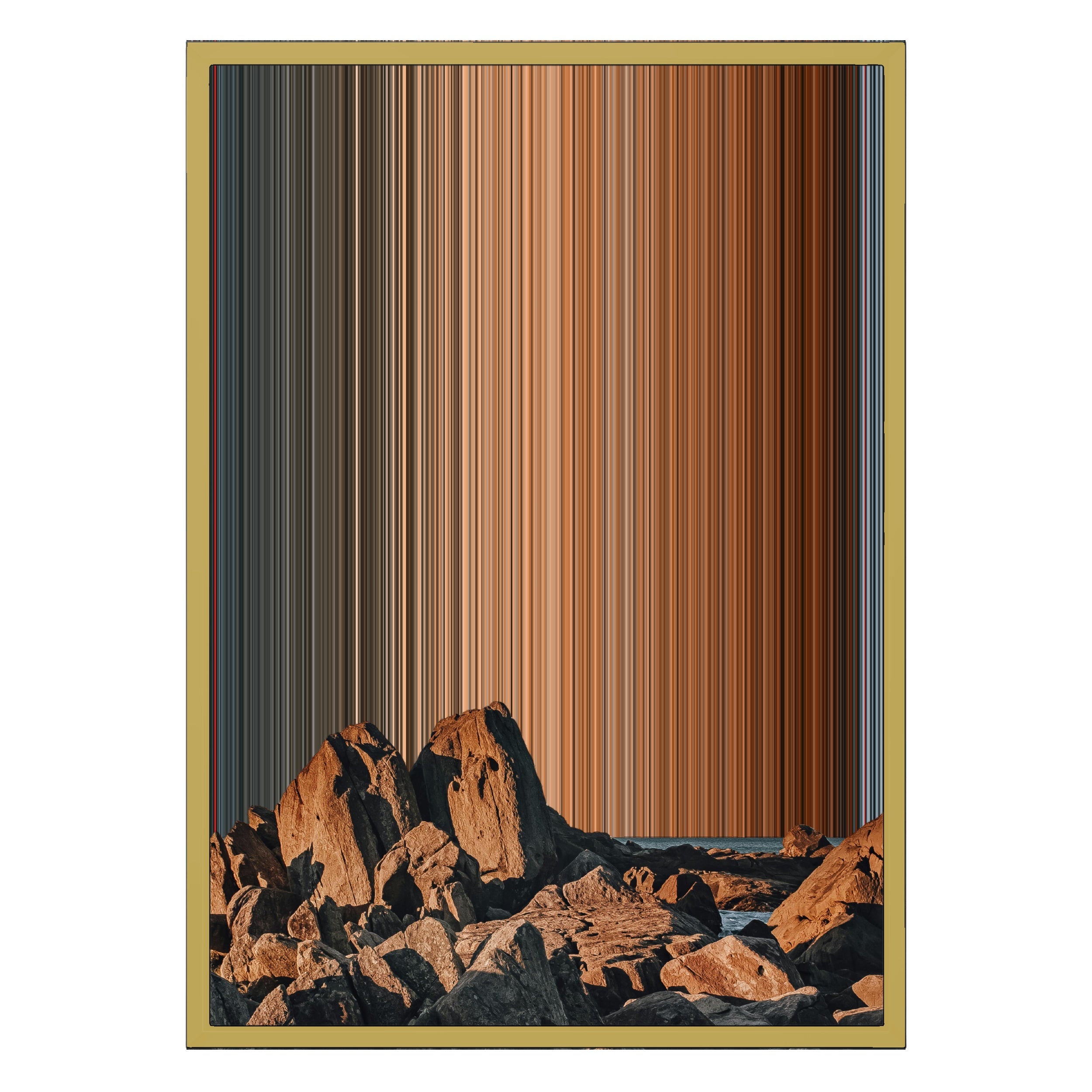 18×26" Metallic Float Frame Canvas - Gold Frame variant