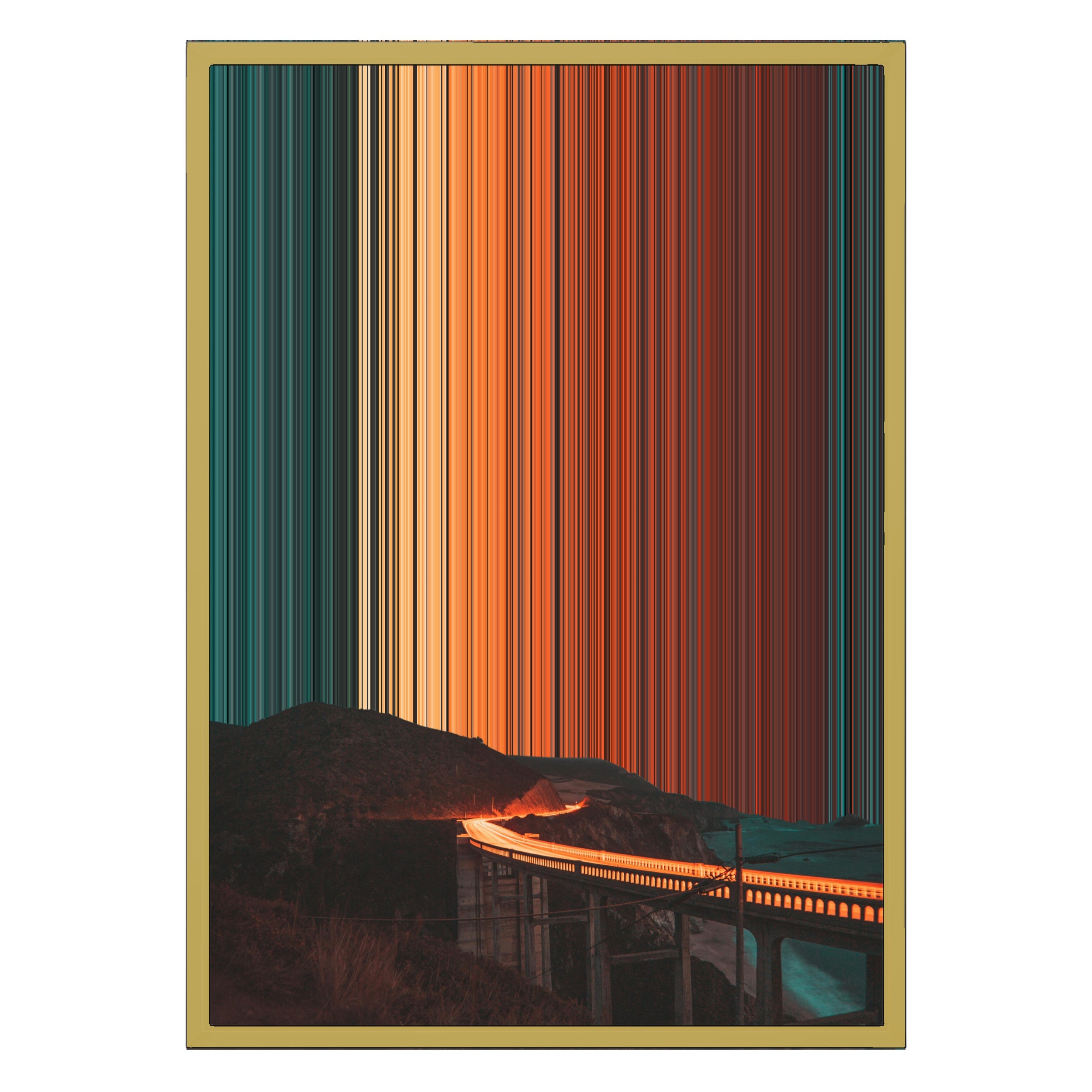 18×26" Metallic Float Frame Canvas - Gold Frame variant