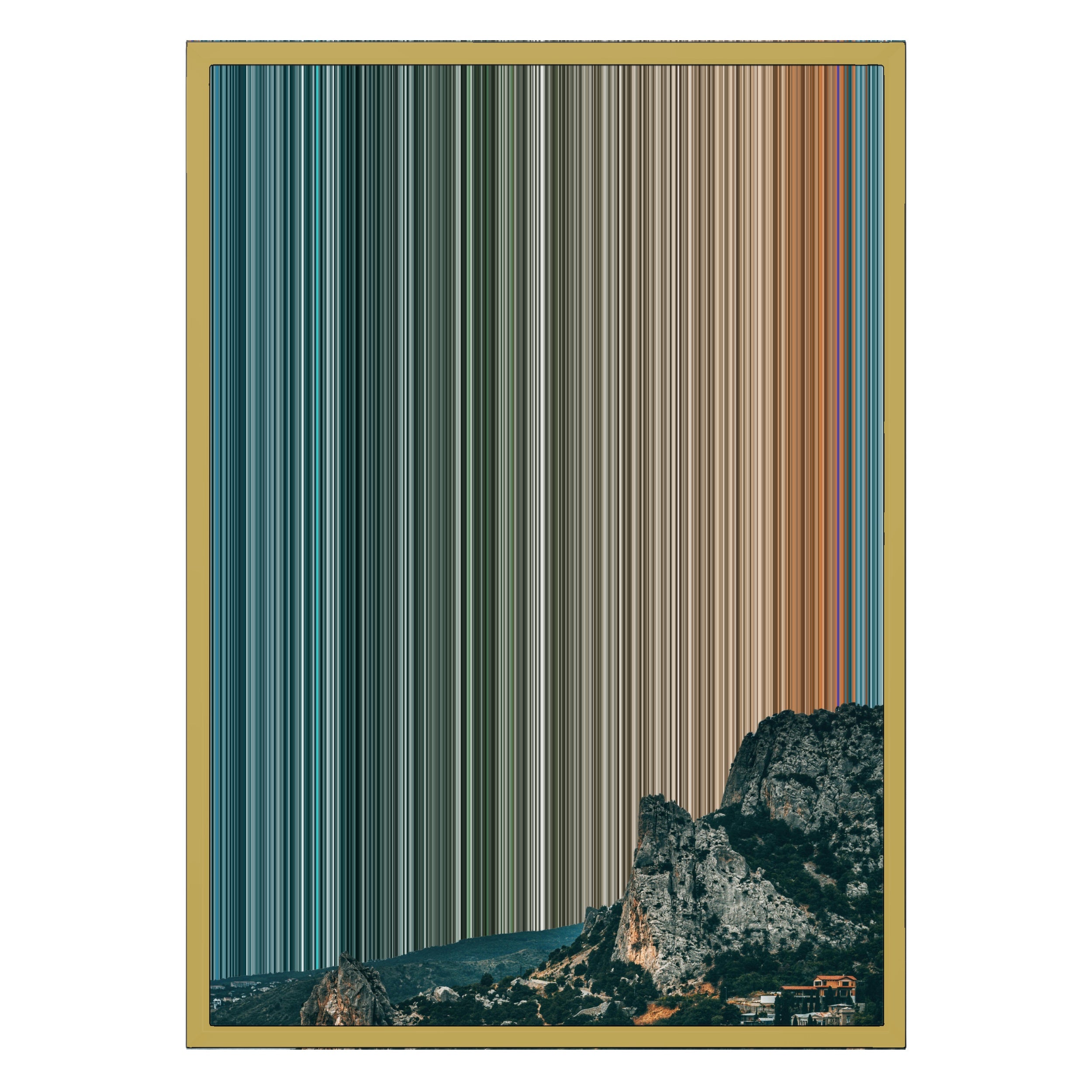 18×26" Metallic Float Frame Canvas - Gold Frame variant