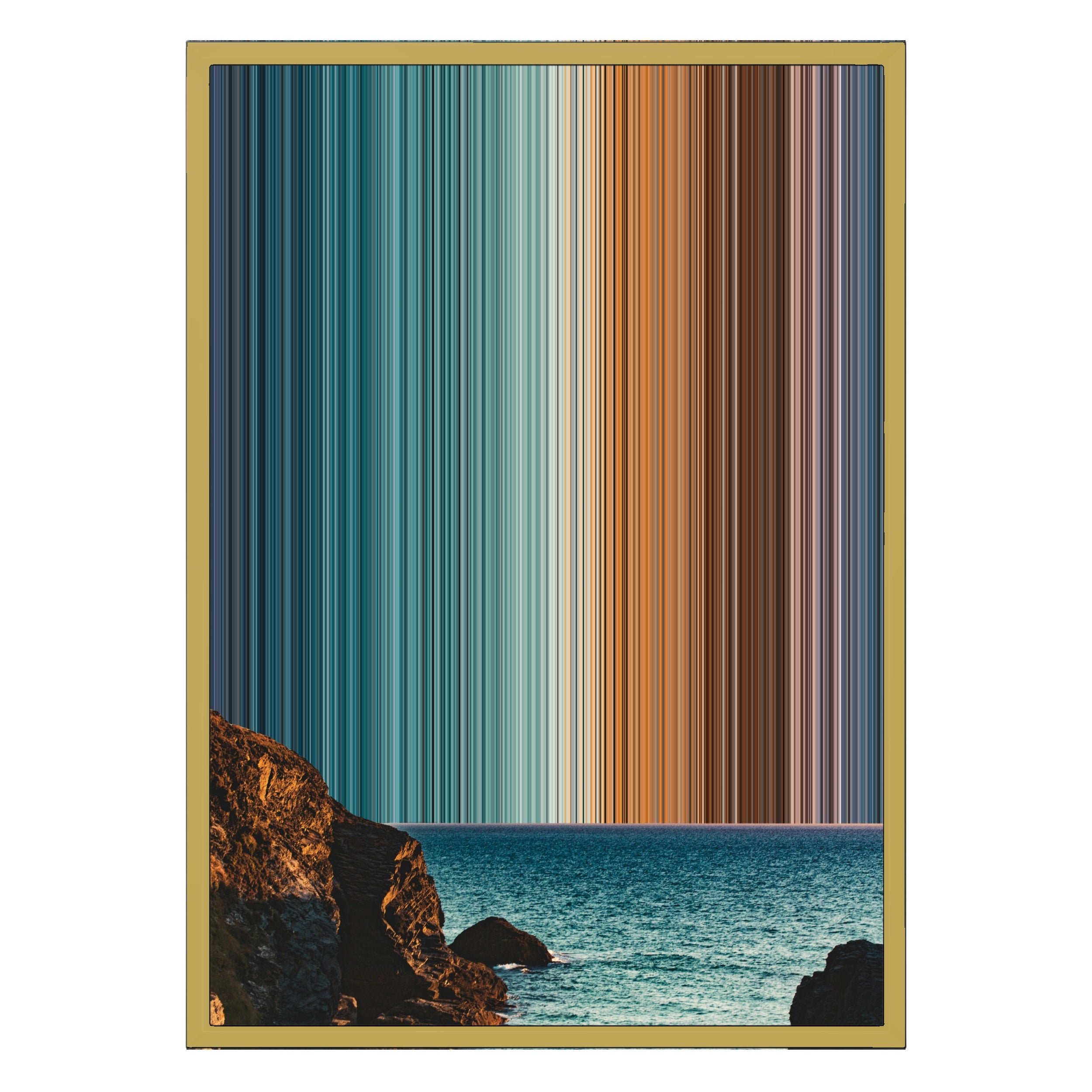 18×26" Metallic Float Frame Canvas - Gold Frame variant