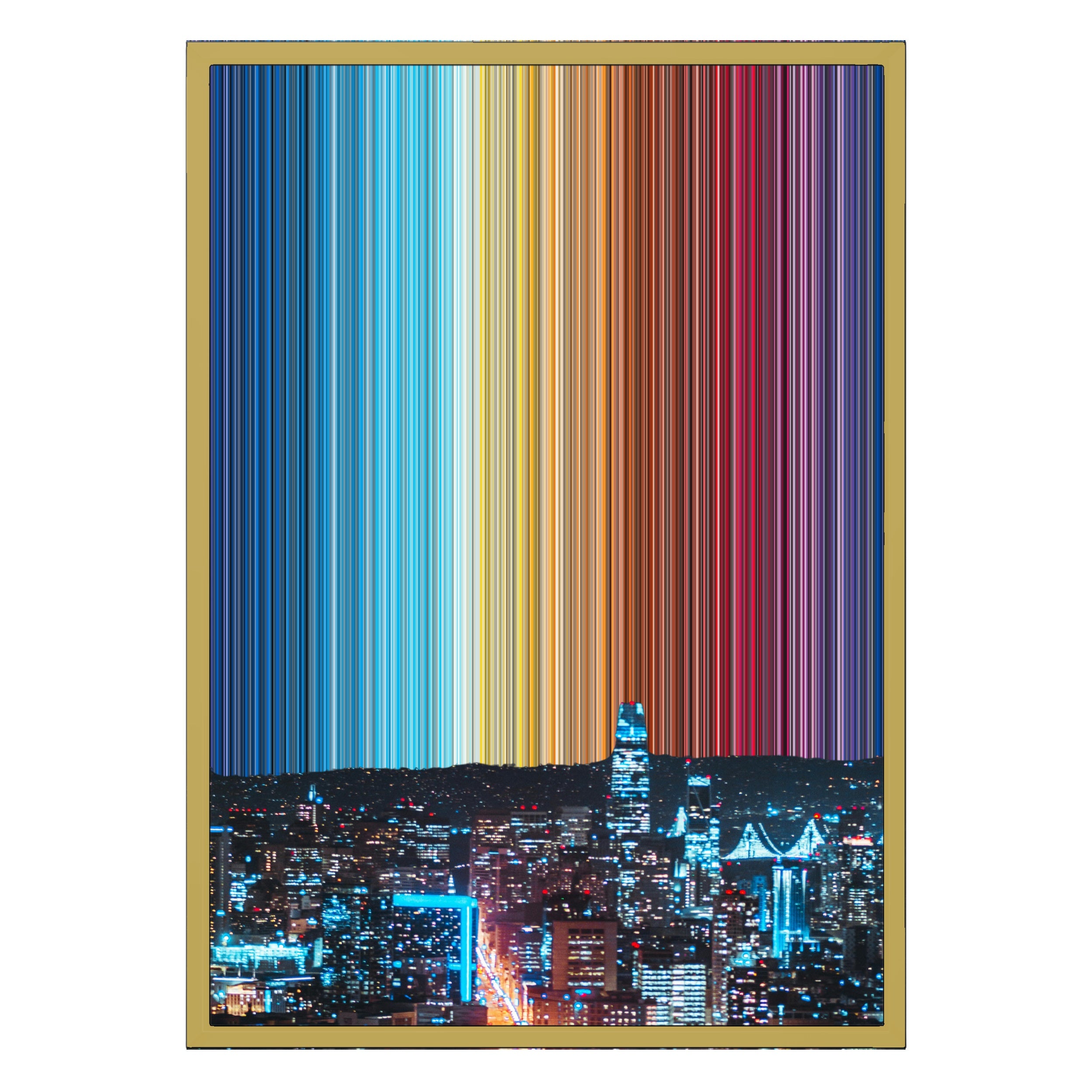 18×26" Metallic Float Frame Canvas - Gold Frame variant