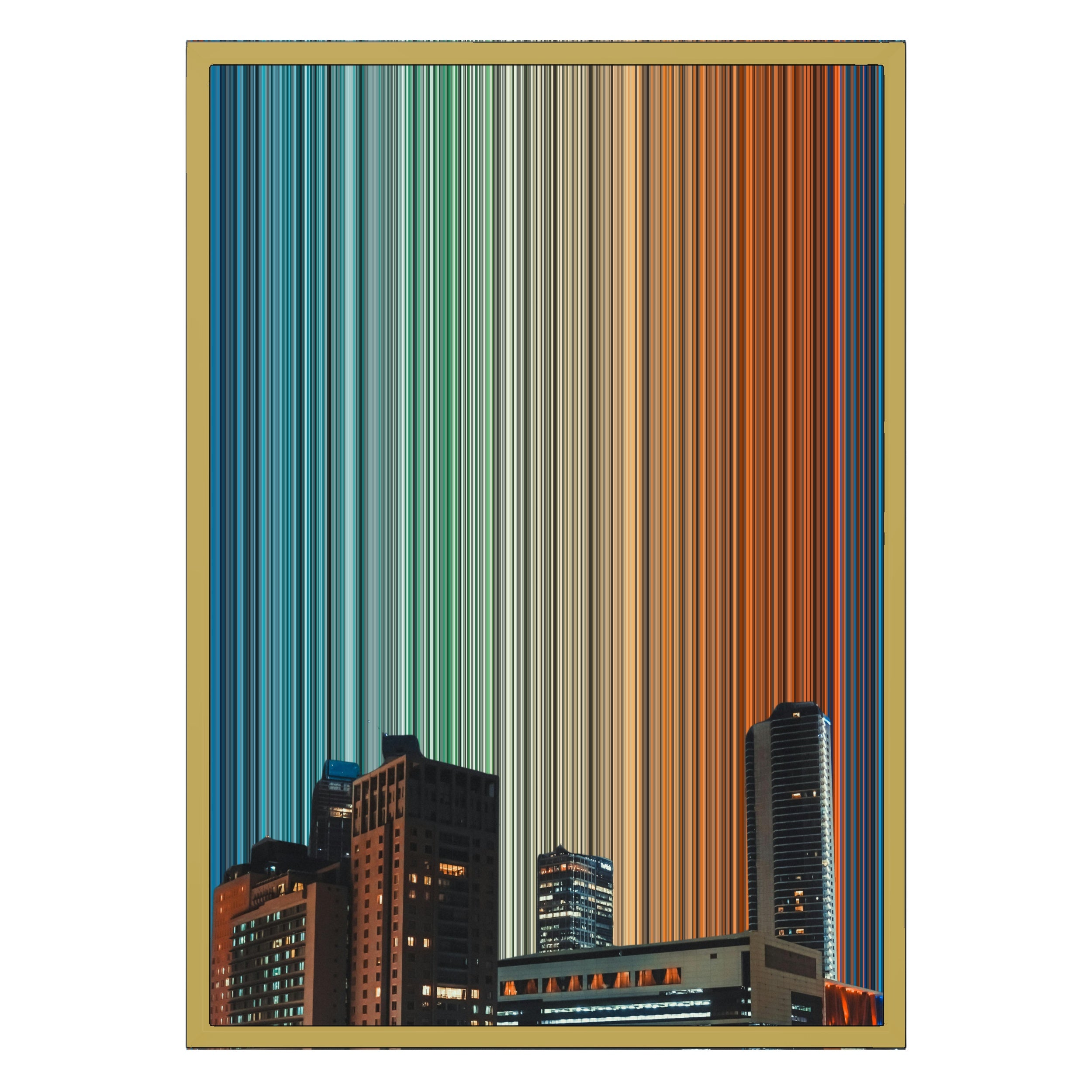 18×26" Metallic Float Frame Canvas - Gold Frame variant