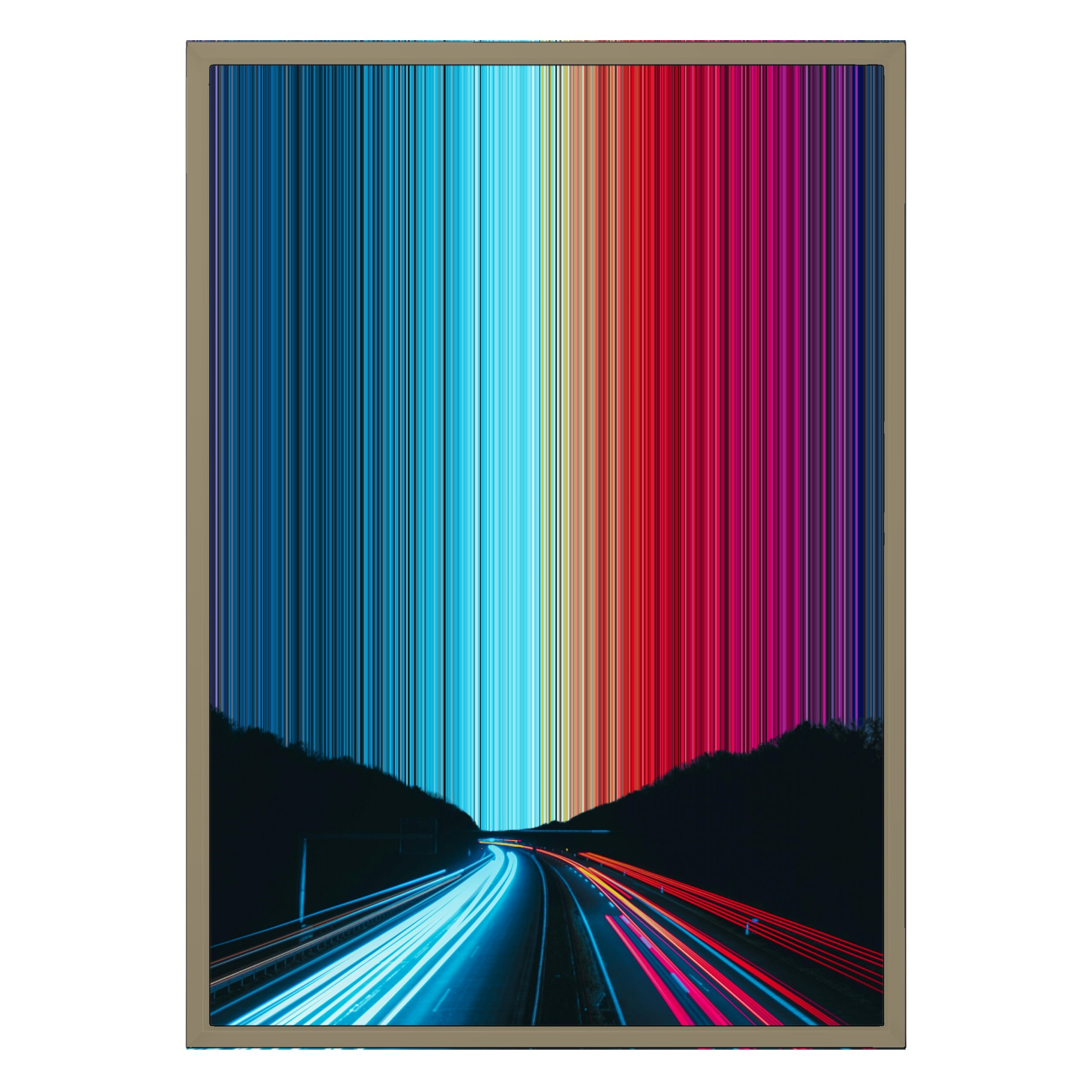 18×26" Metallic Float Frame Canvas - Natural Frame variant