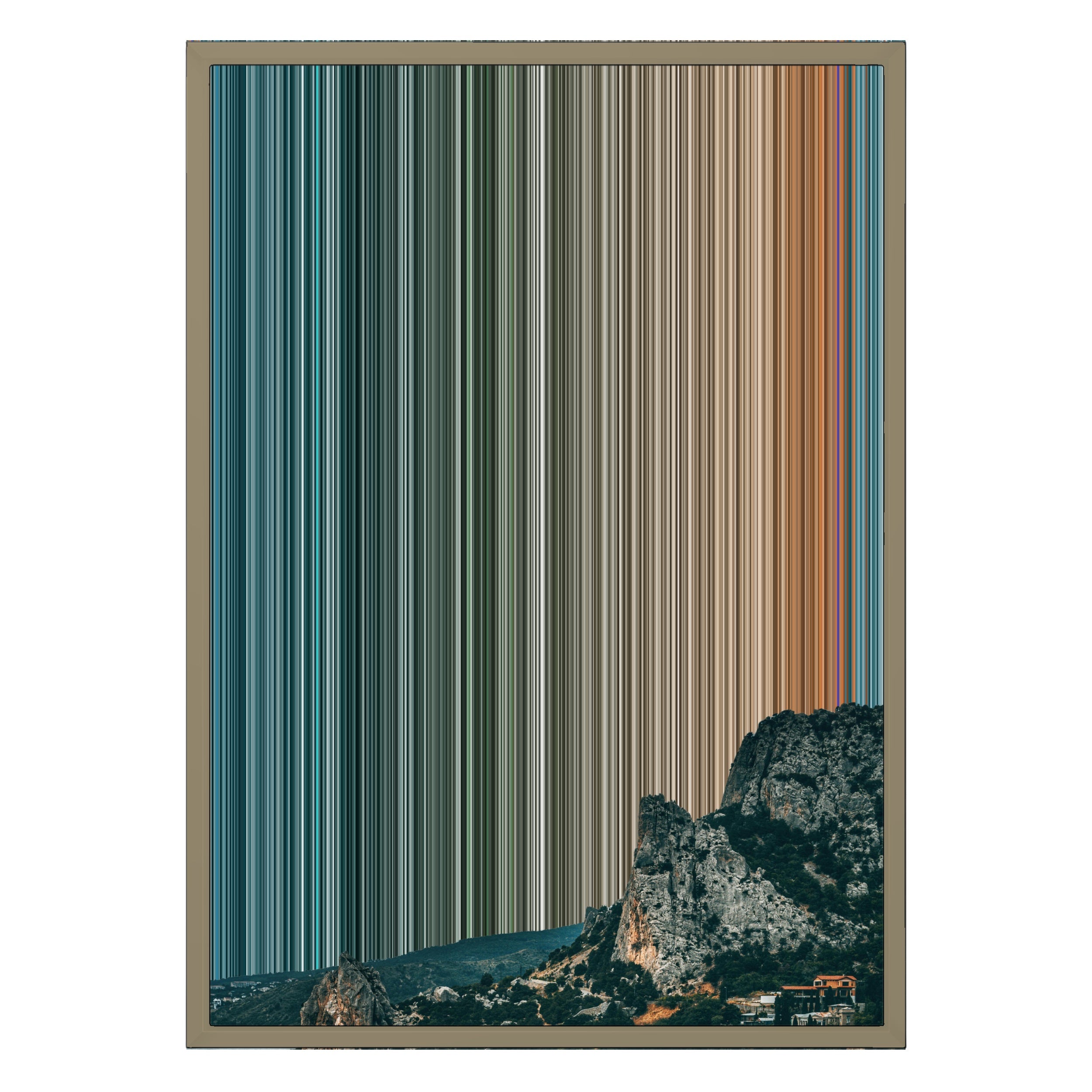 18×26" Metallic Float Frame Canvas - Natural Frame variant