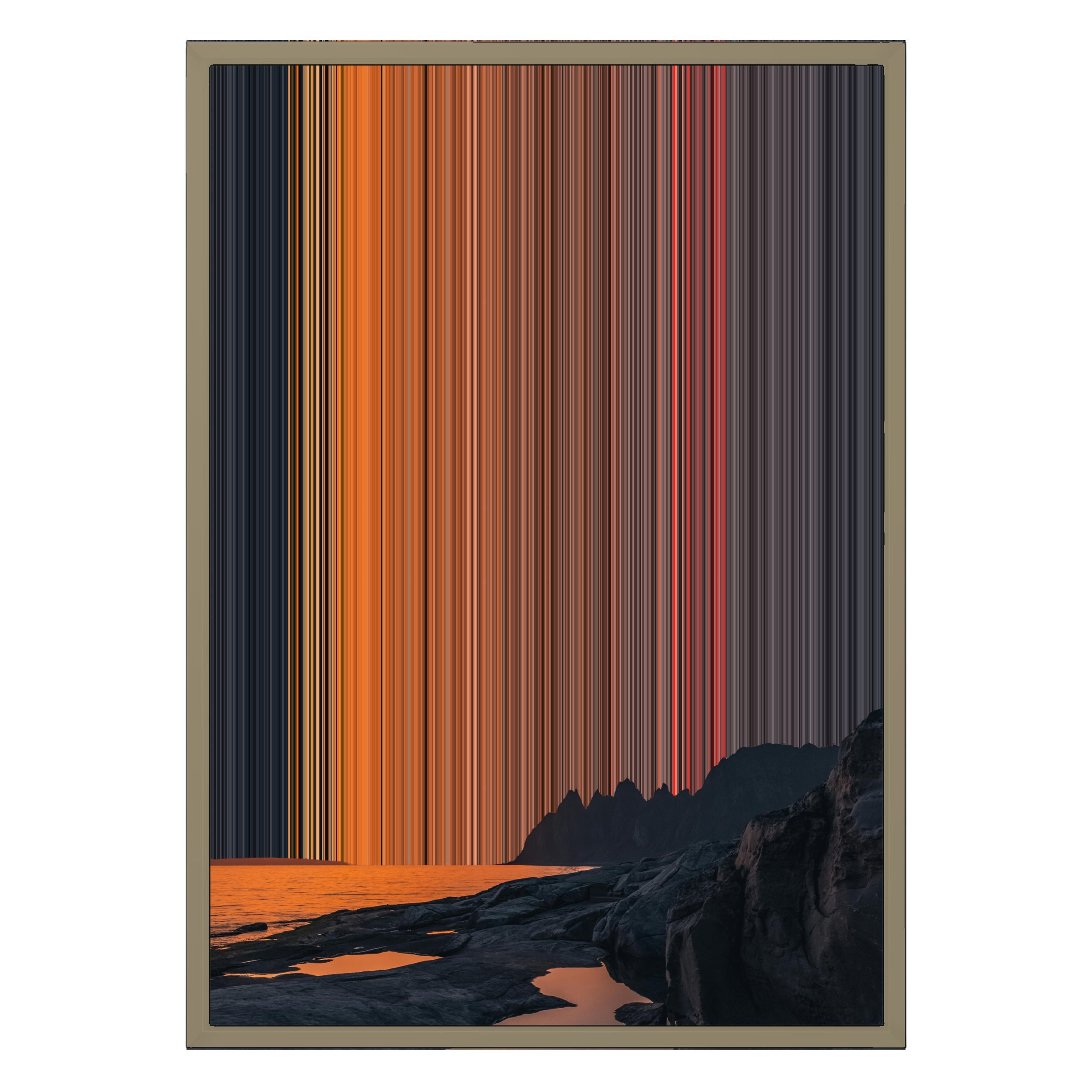 18×26" Metallic Float Frame Canvas - Natural Frame variant