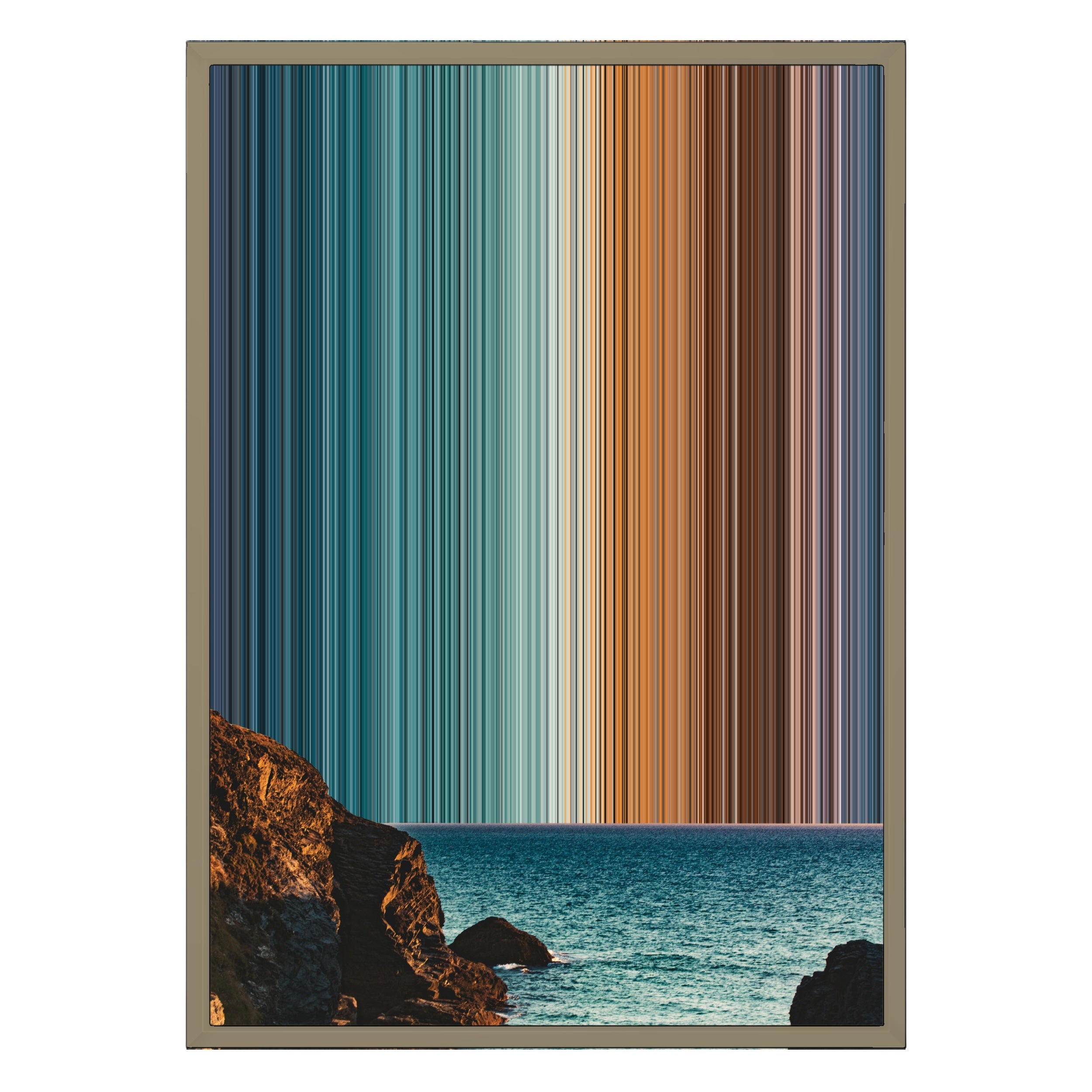 18×26" Metallic Float Frame Canvas - Natural Frame variant