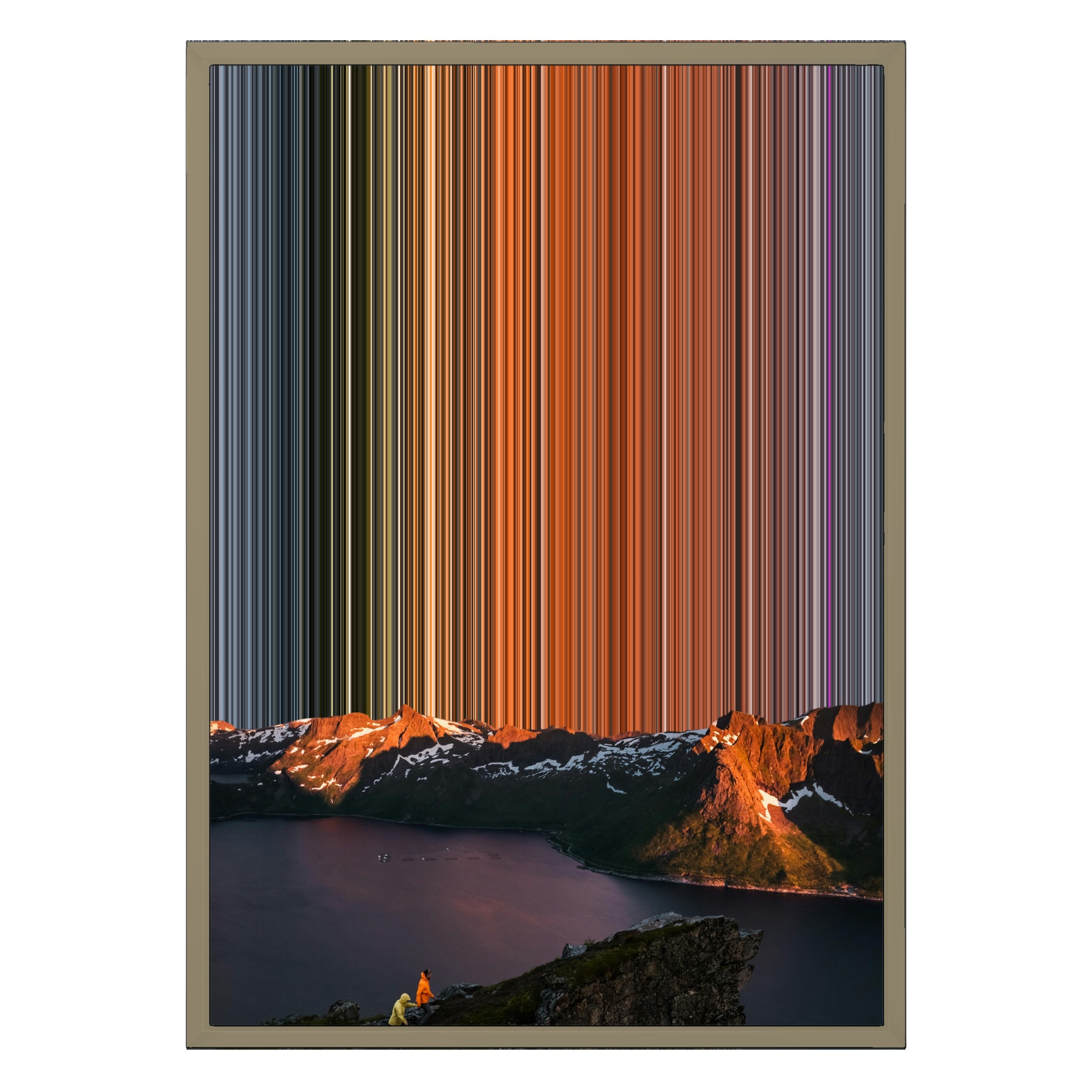 18×26" Metallic Float Frame Canvas - Natural Frame variant