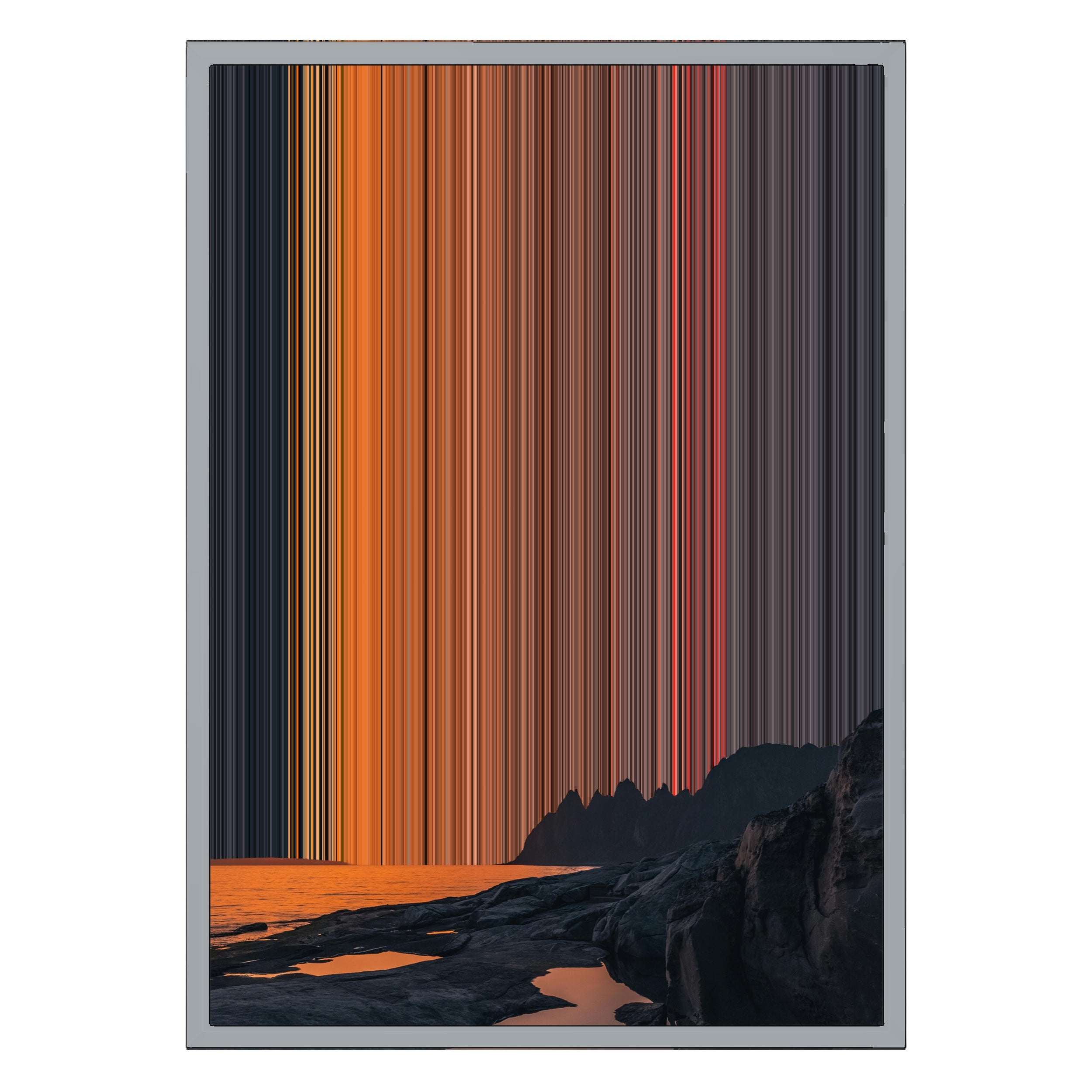 18×26" Metallic Float Frame Canvas - Silver Frame variant