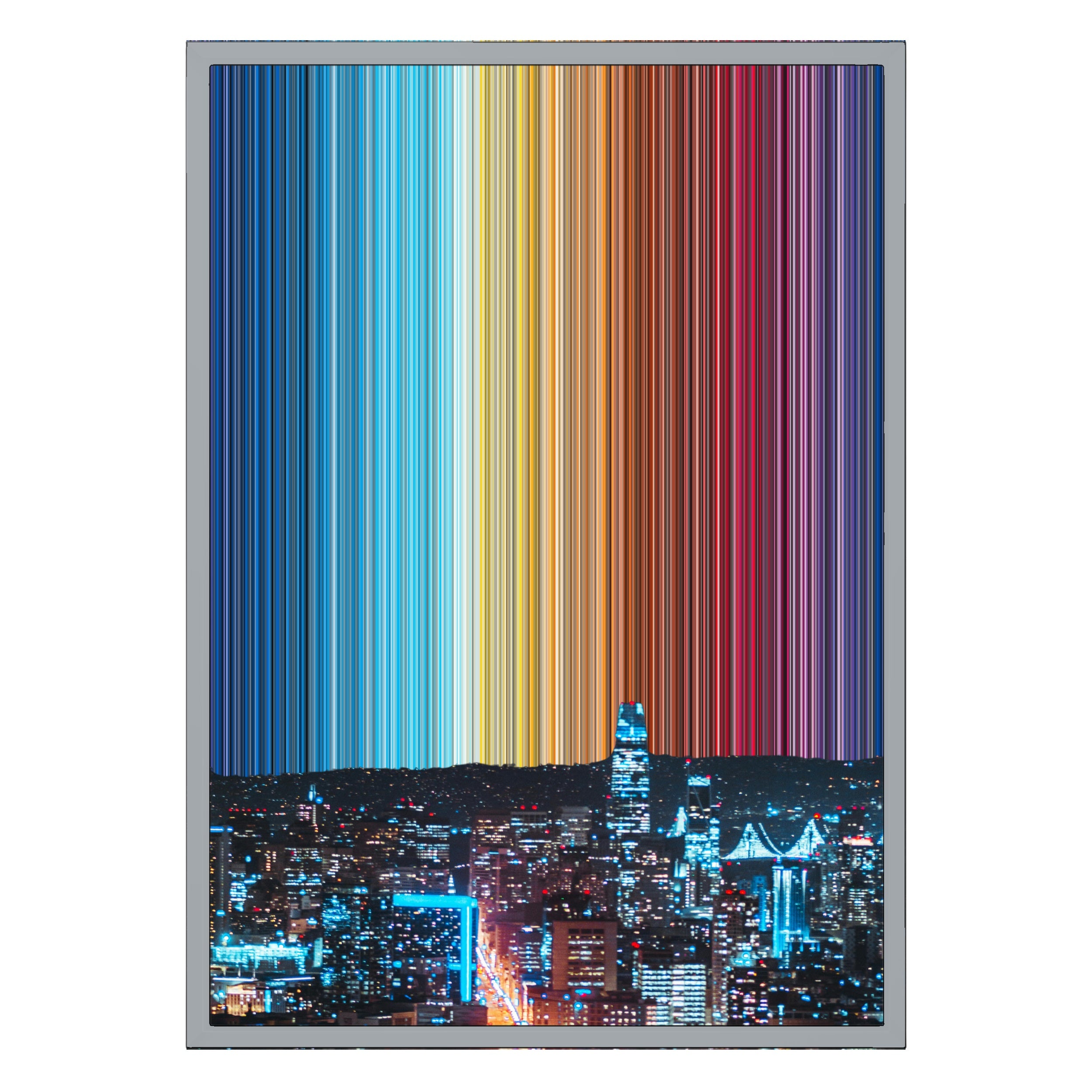 18×26" Metallic Float Frame Canvas - Silver Frame variant