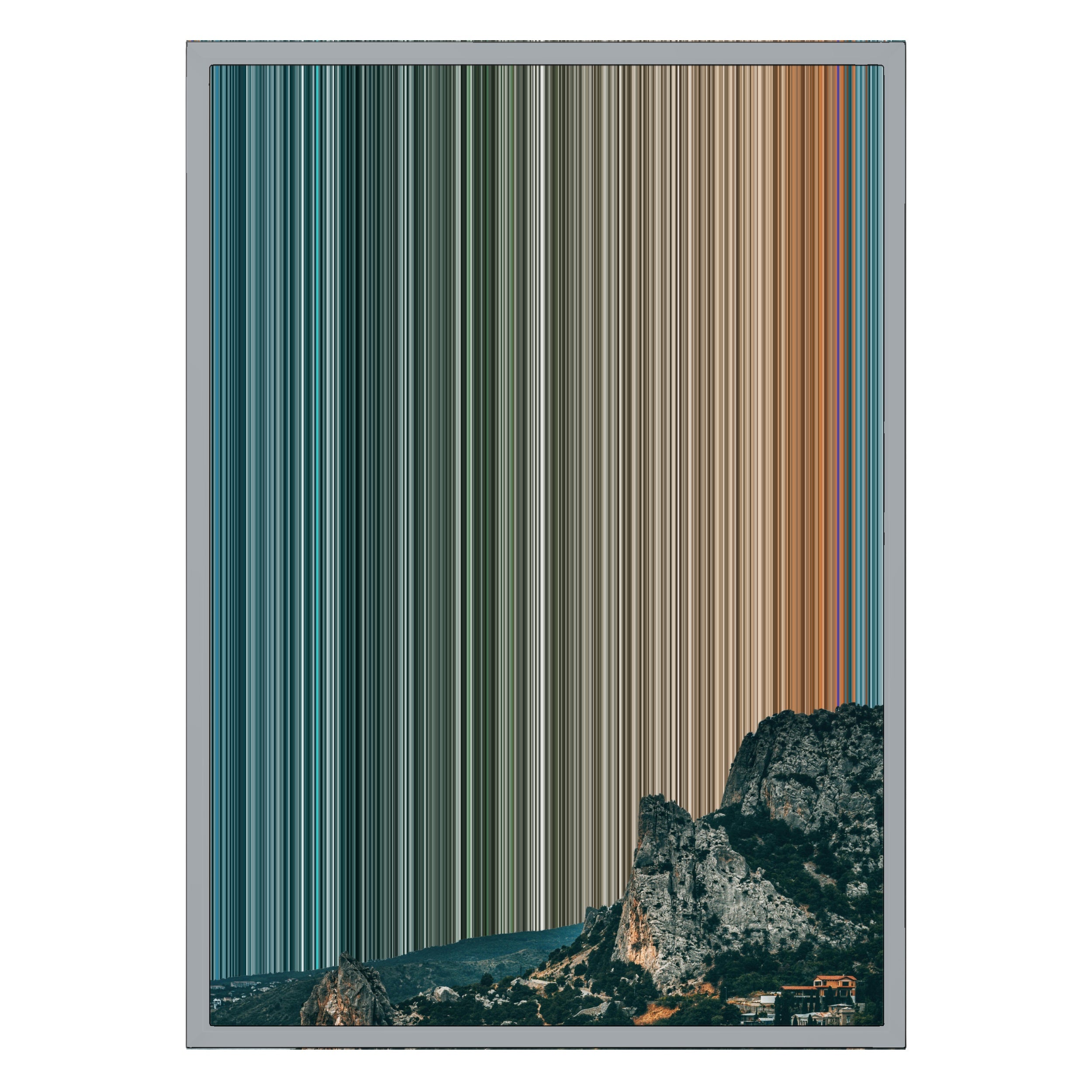 18×26" Metallic Float Frame Canvas - Silver Frame variant