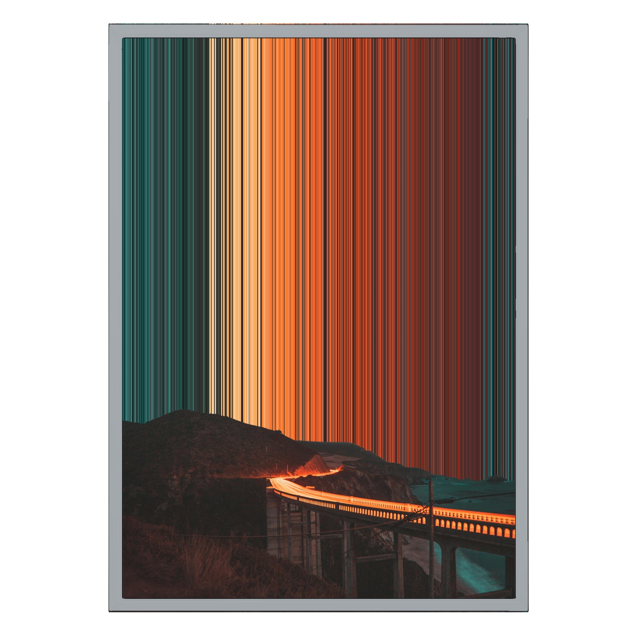 18×26" Metallic Float Frame Canvas - Silver Frame variant