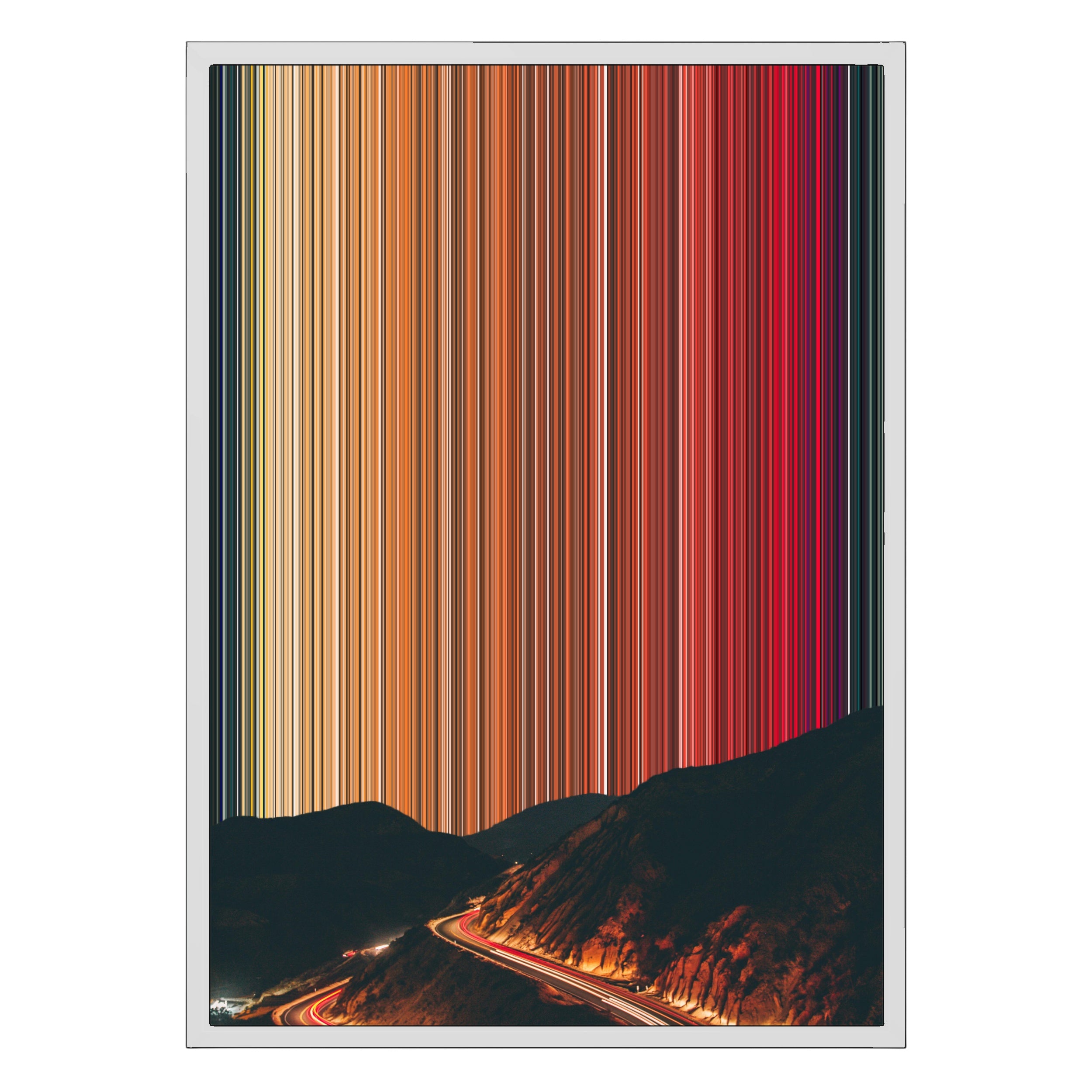 18×26" Metallic Float Frame Canvas - White Frame variant