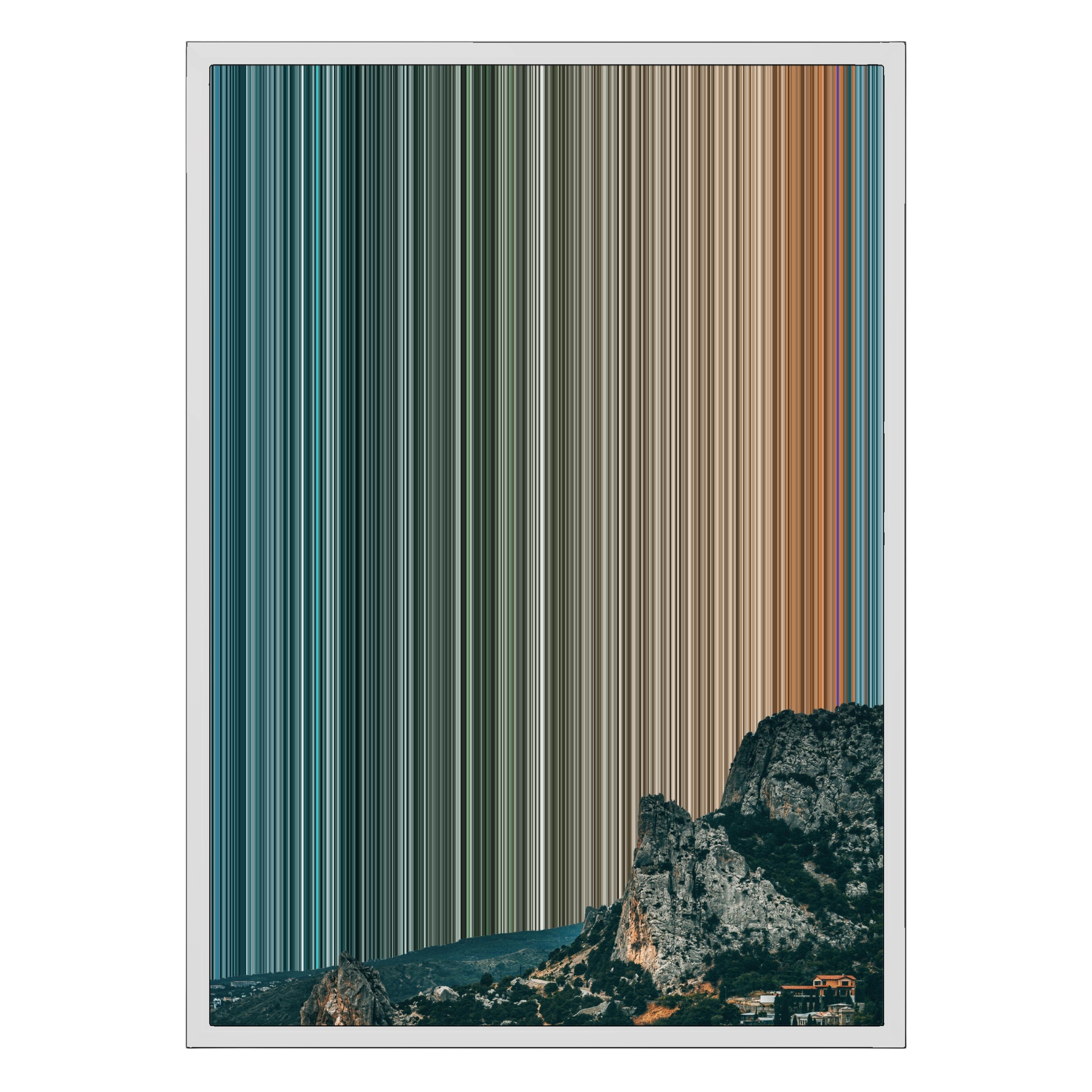 18×26" Metallic Float Frame Canvas - White Frame variant