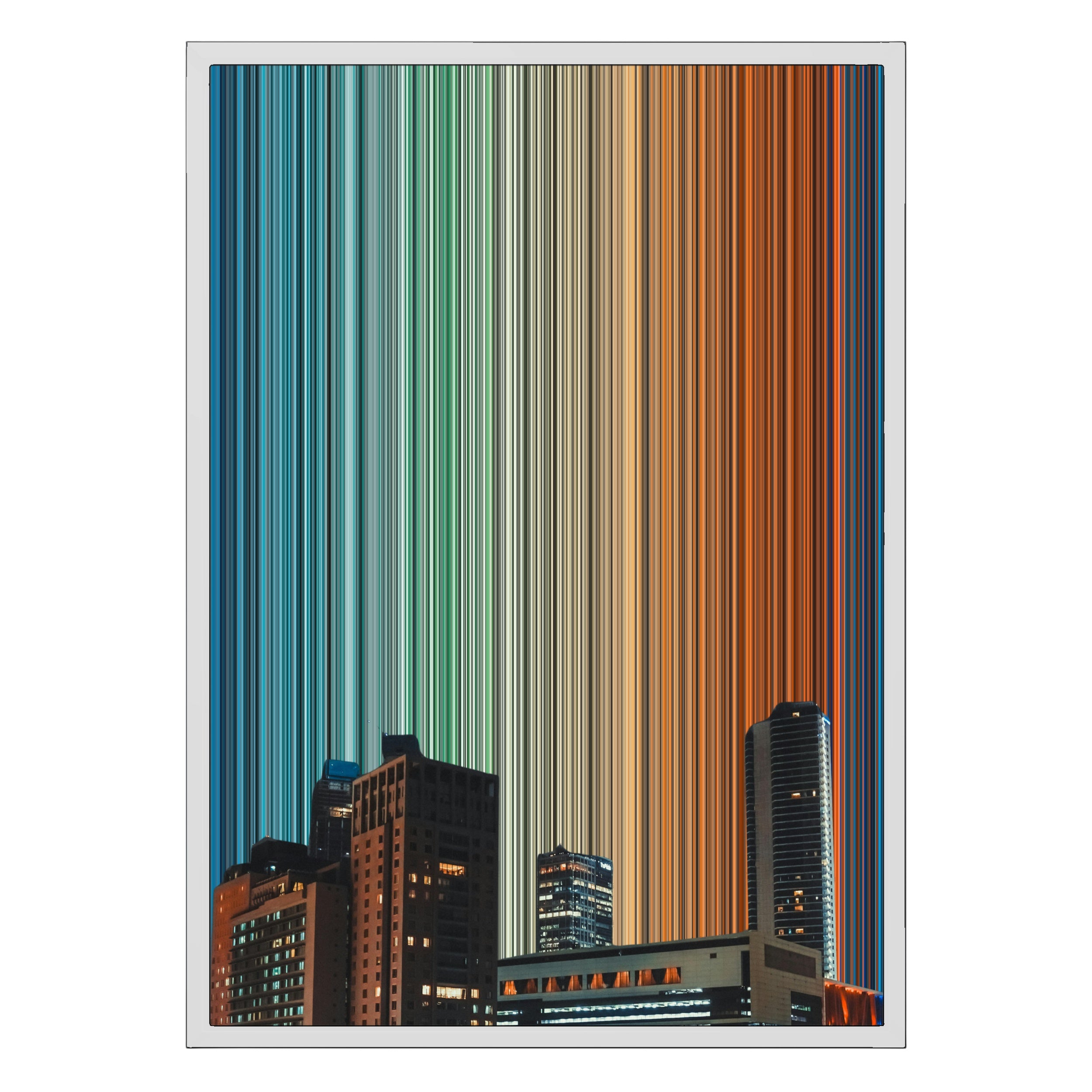 18×26" Metallic Float Frame Canvas - White Frame variant