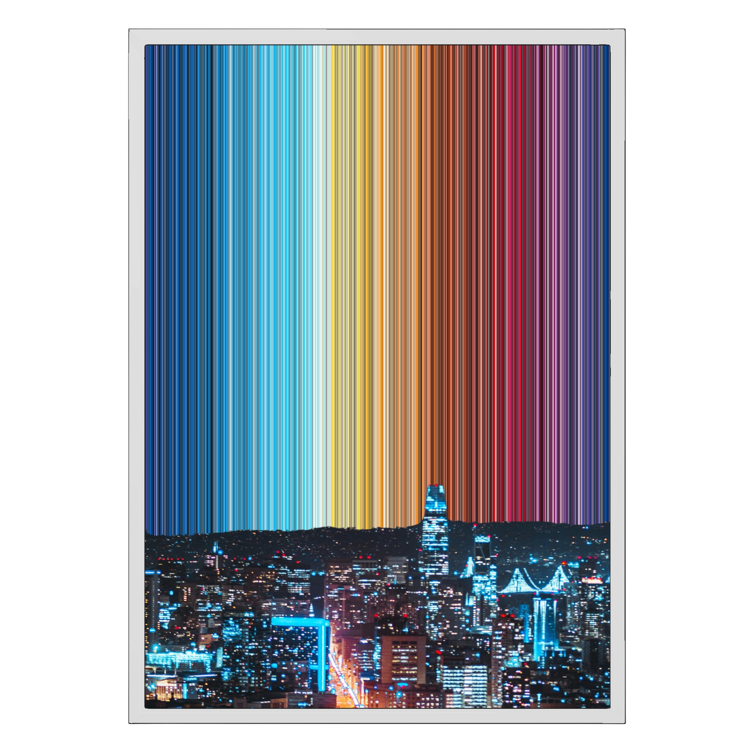 18×26" Metallic Float Frame Canvas - White Frame variant