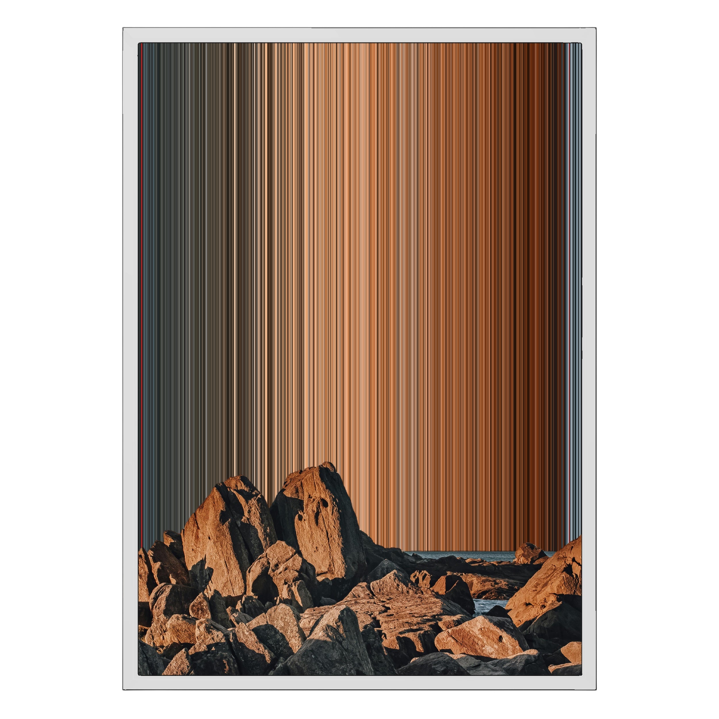 18×26" Metallic Float Frame Canvas - White Frame variant