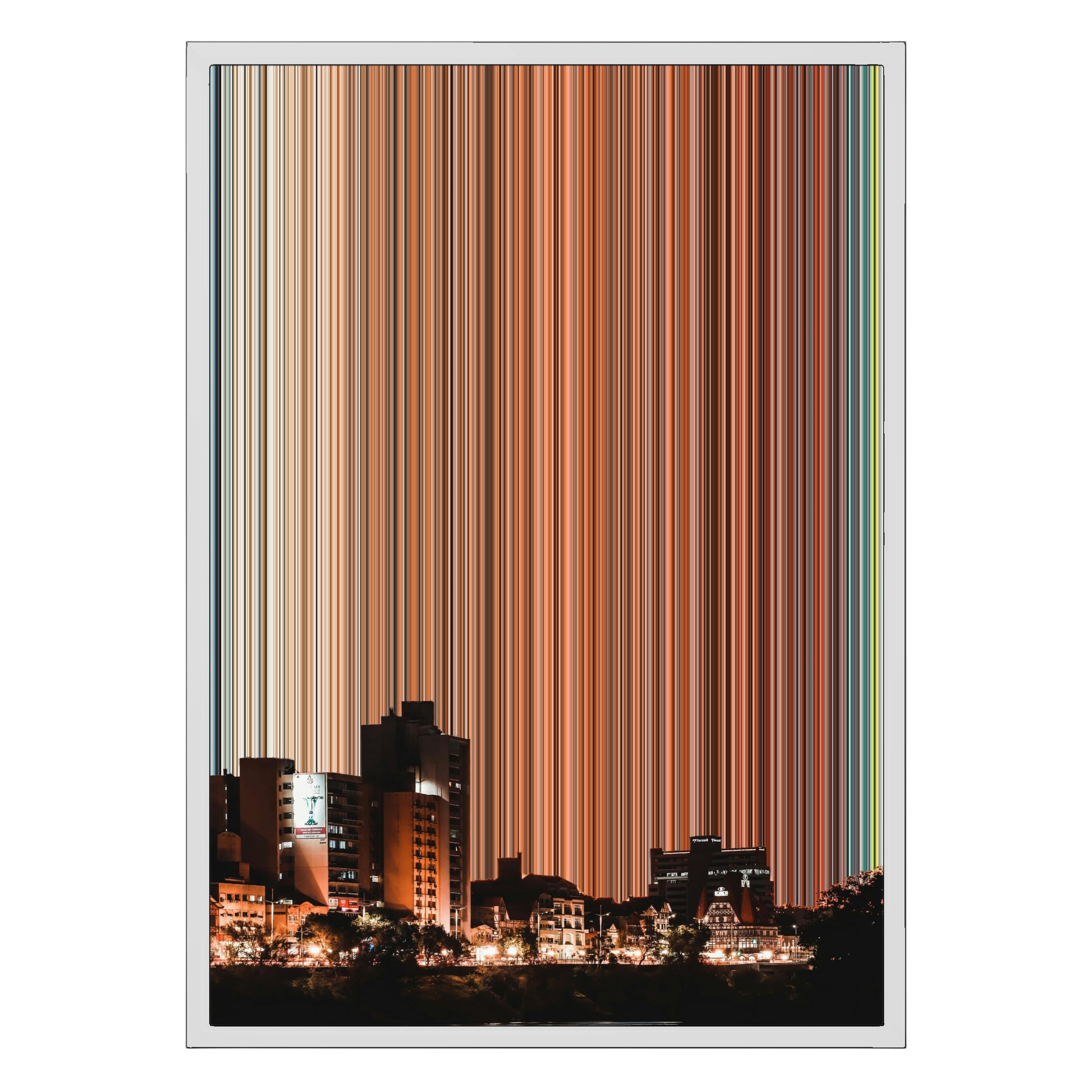 18×26" Metallic Float Frame Canvas - White Frame variant