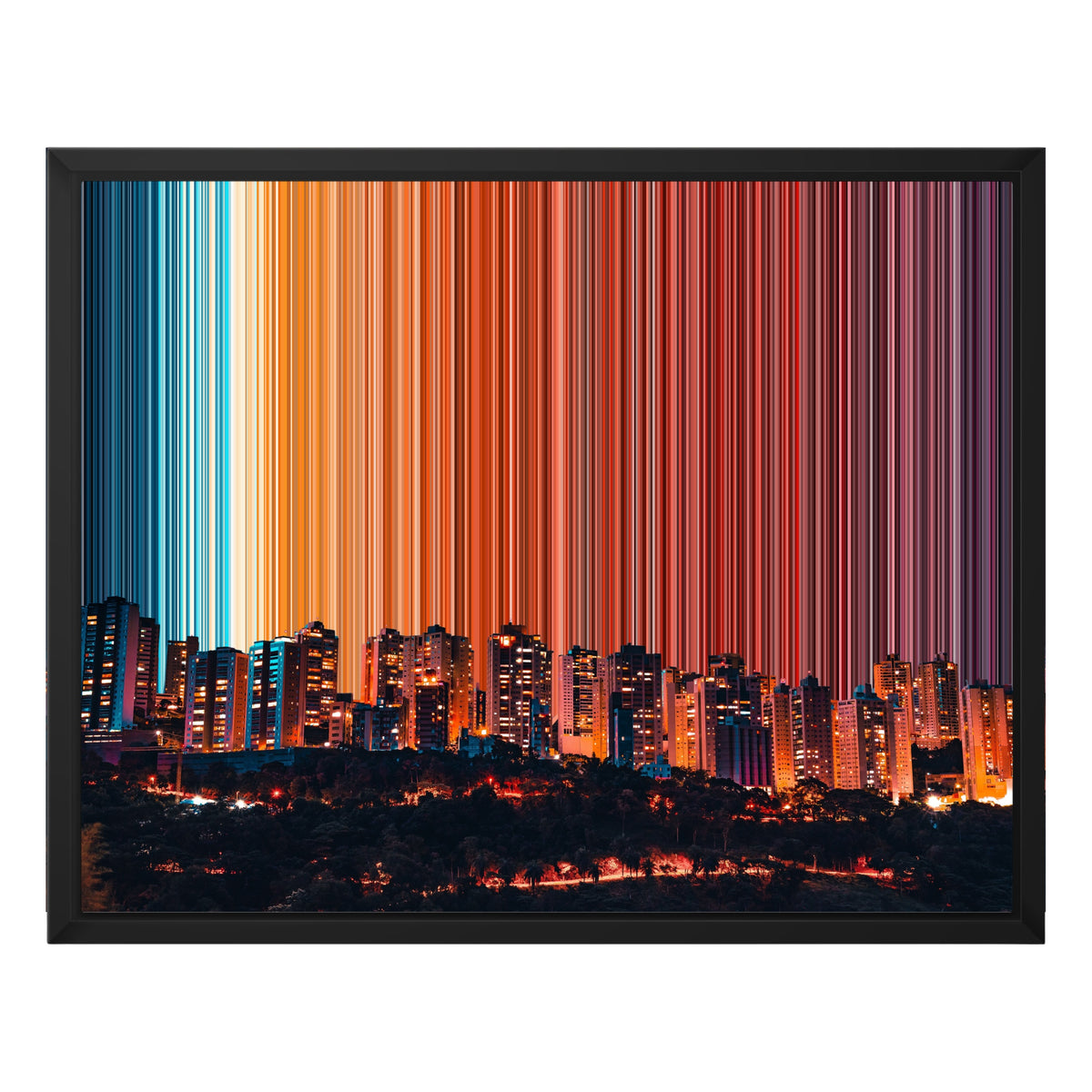 Leinwandbild mit Schattenfugenrahmen im Format 20×16", schwarzer Rahmen