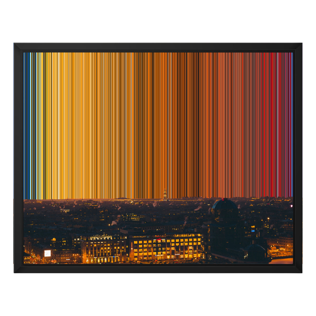 Lærred i floater-ramme, 20×16", sort ramme