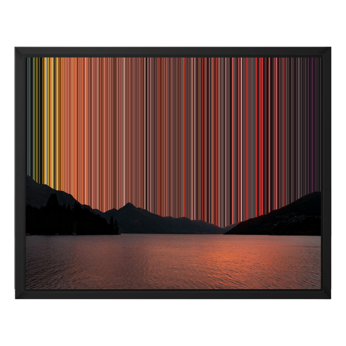 Lienzo con marco flotante, 20×16", marco negro