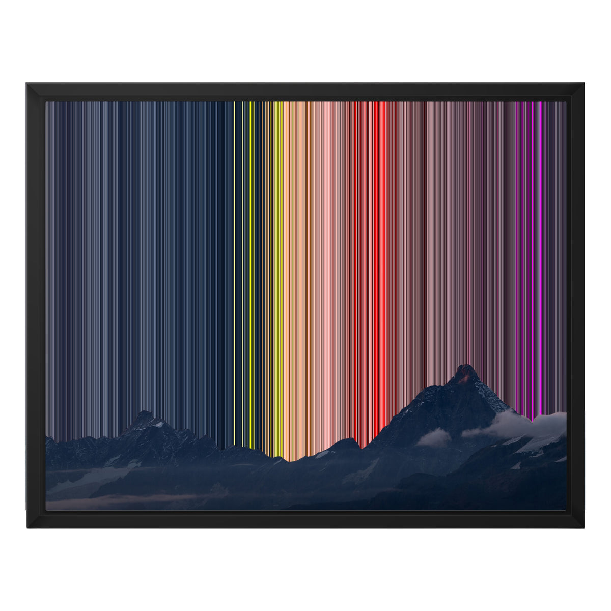 Lærred i floater-ramme, 20×16", sort ramme