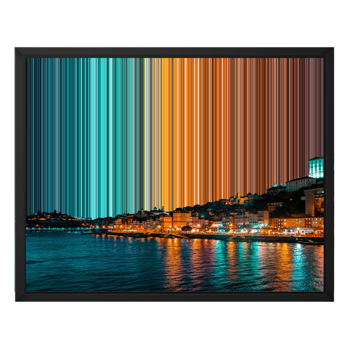 Lienzo con marco flotante, 20×16", marco negro