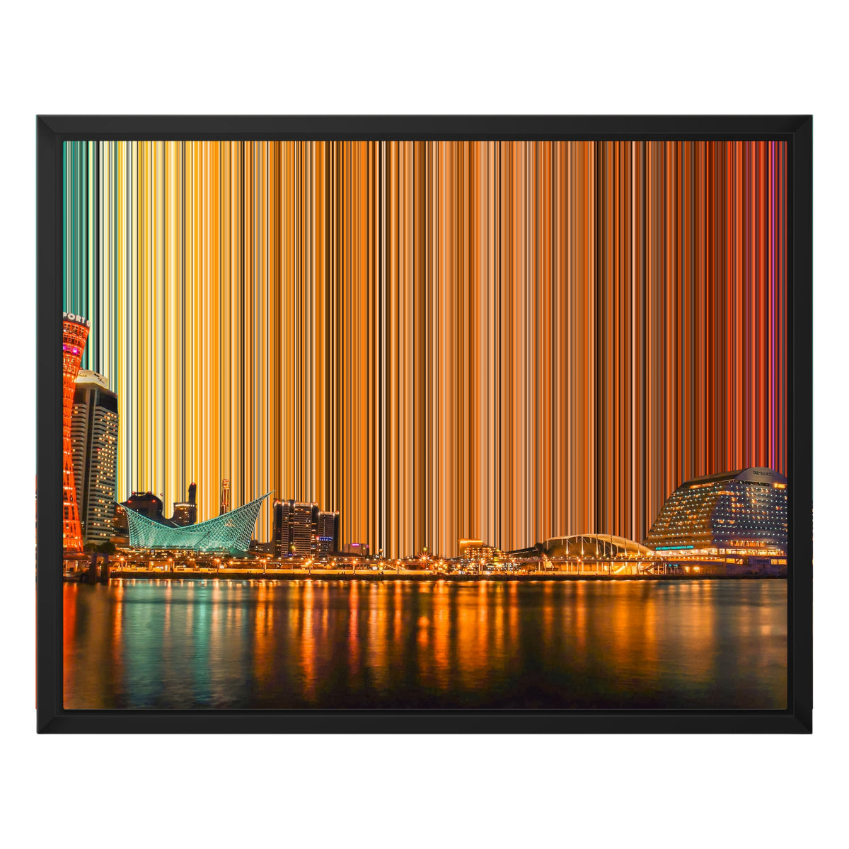 Lienzo con marco flotante, 20×16", marco negro