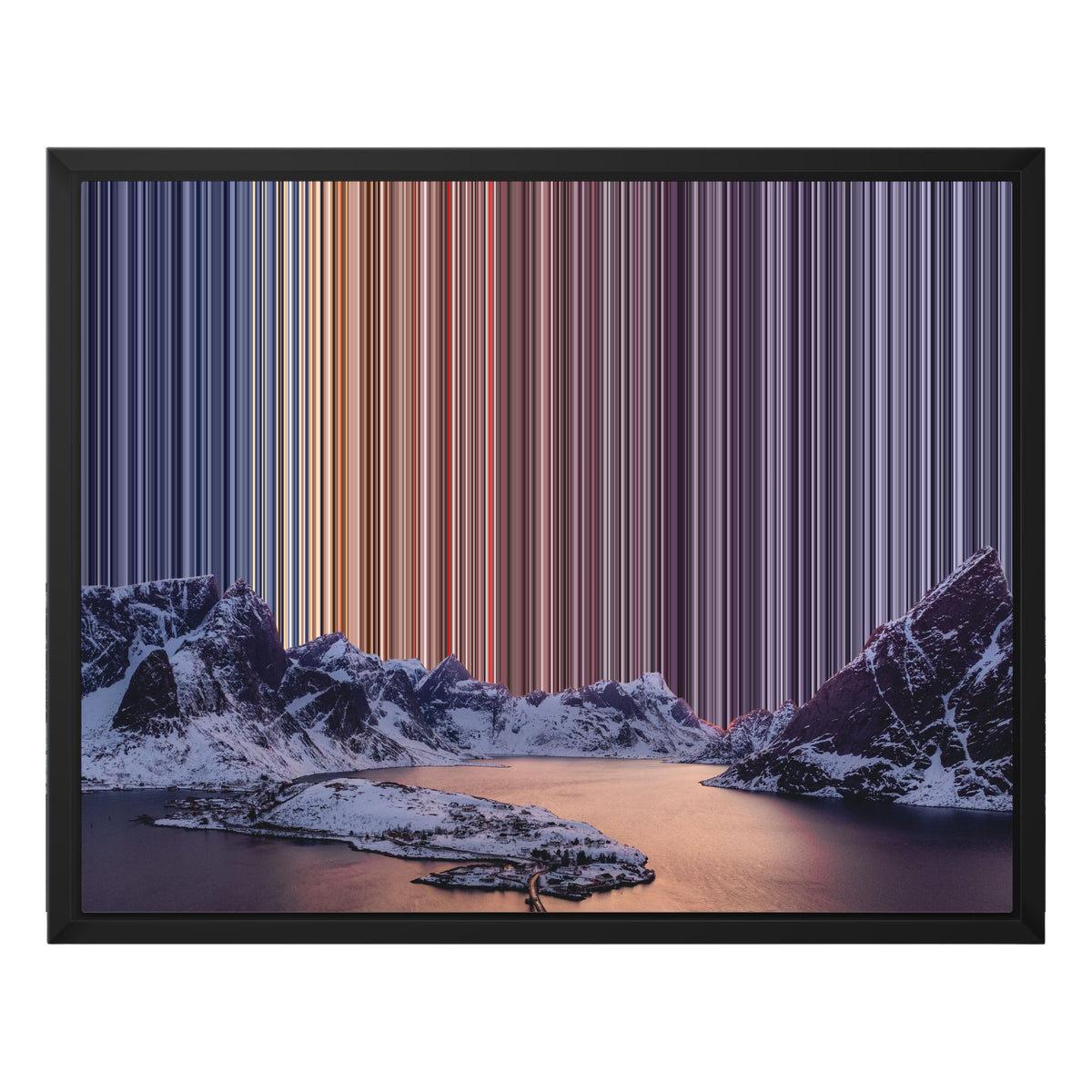 Lienzo con marco flotante, 20×16", marco negro