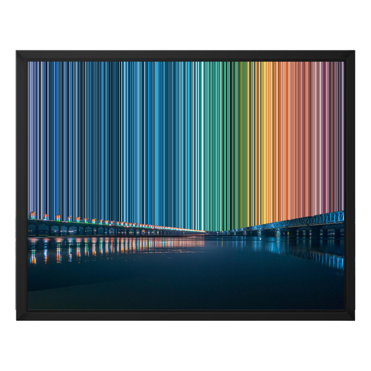Lienzo con marco flotante, 20×16", marco negro
