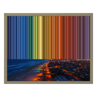 Lienzo con marco flotante, 20×16", marco de madera natural