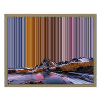 Canvastavla i floaterram, 20×16", ram i naturträ