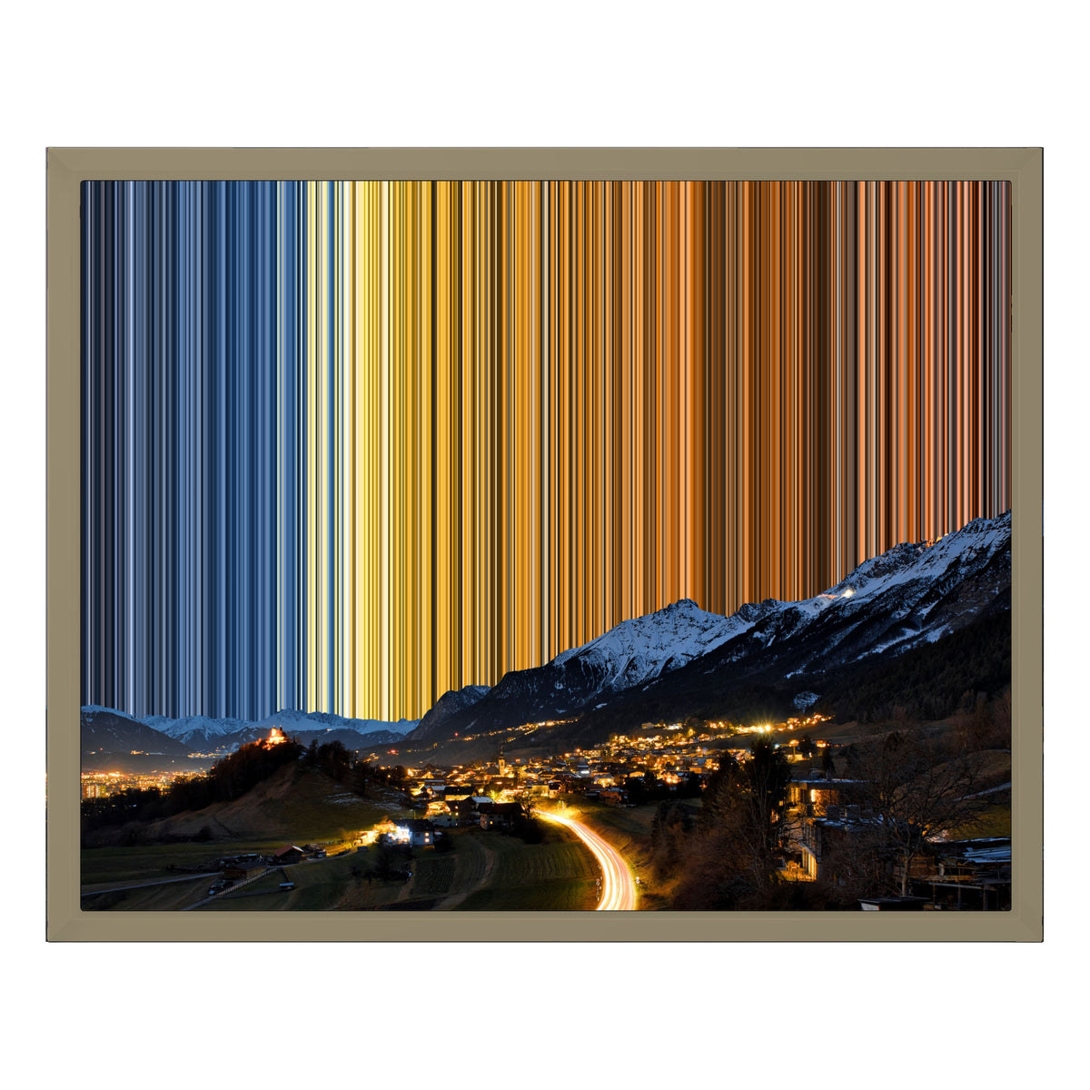 20×16" Float Frame Canvas - Natural Frame variant