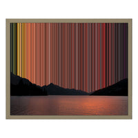 Lienzo con marco flotante, 20×16", marco de madera natural