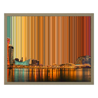 Lienzo con marco flotante, 20×16", marco de madera natural