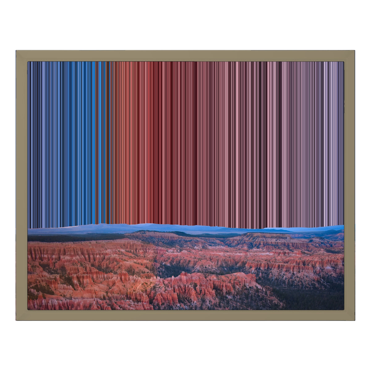Lærred i floater-ramme, 20×16", ramme i naturtræ