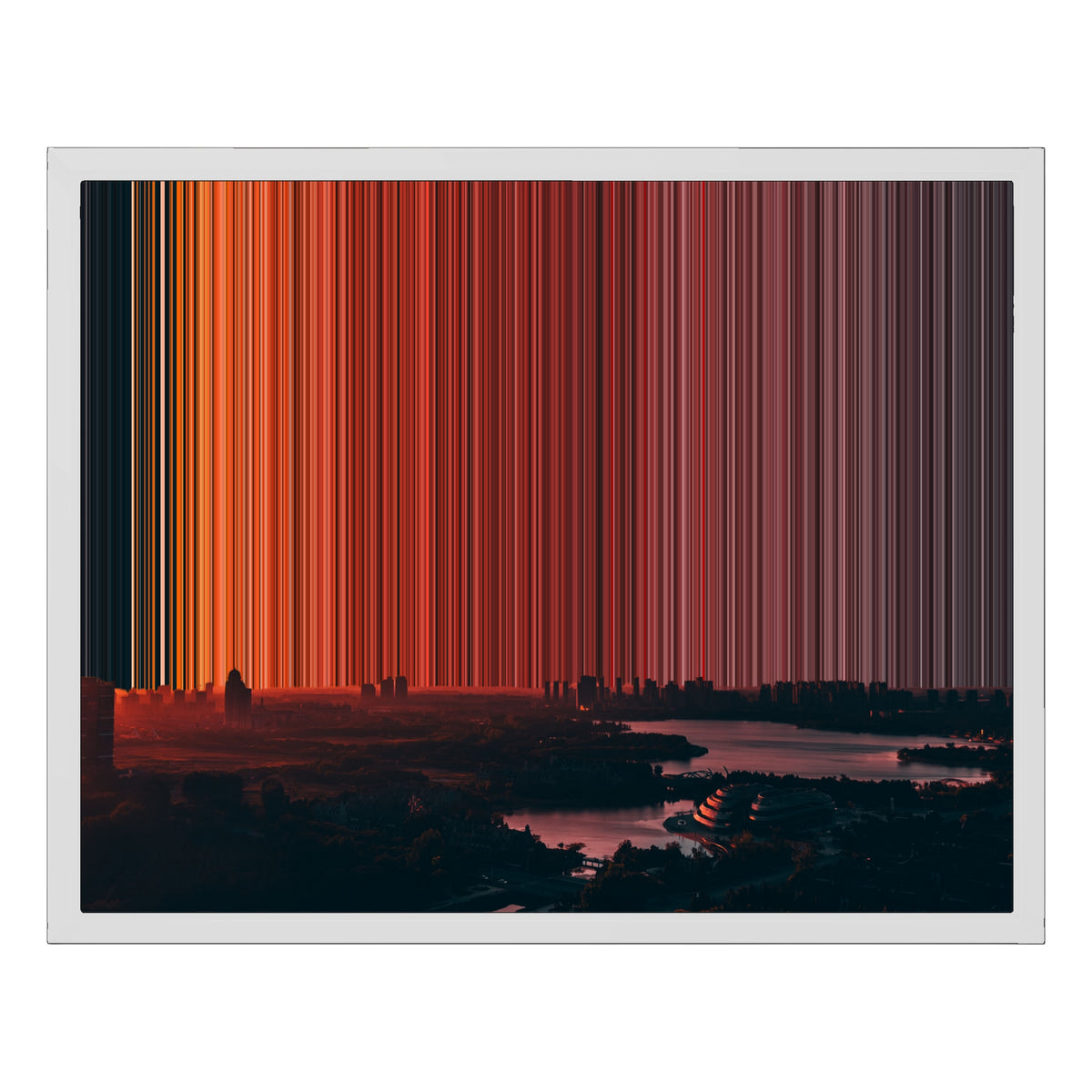 20×16" Float Frame Canvas - White Frame variant