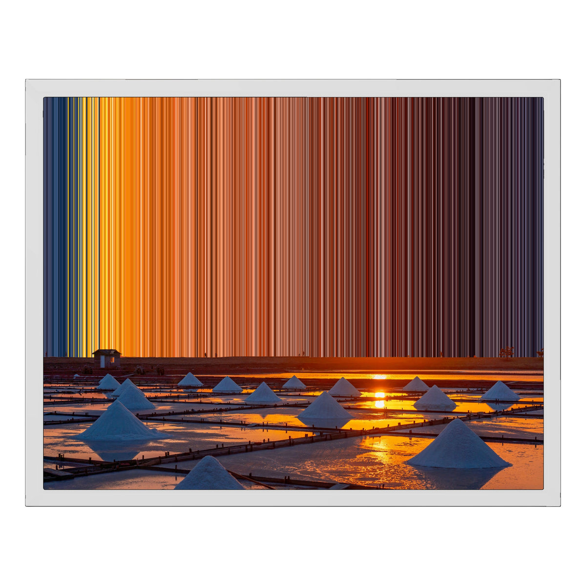 Canvastaulu kelluvassa kehyksessä, koko 20×16", valkoinen kehys