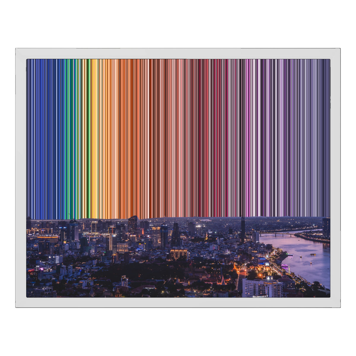 20×16" Float Frame Canvas - White Frame variant