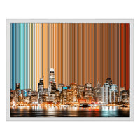 Lerret i floaterramme, 20×16", hvit ramme