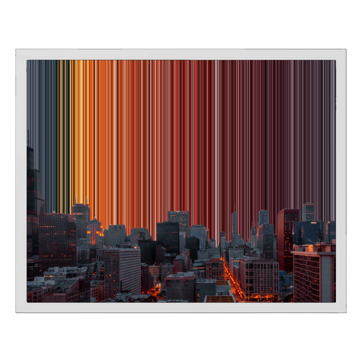 20×16" Float Frame Canvas - White Frame variant