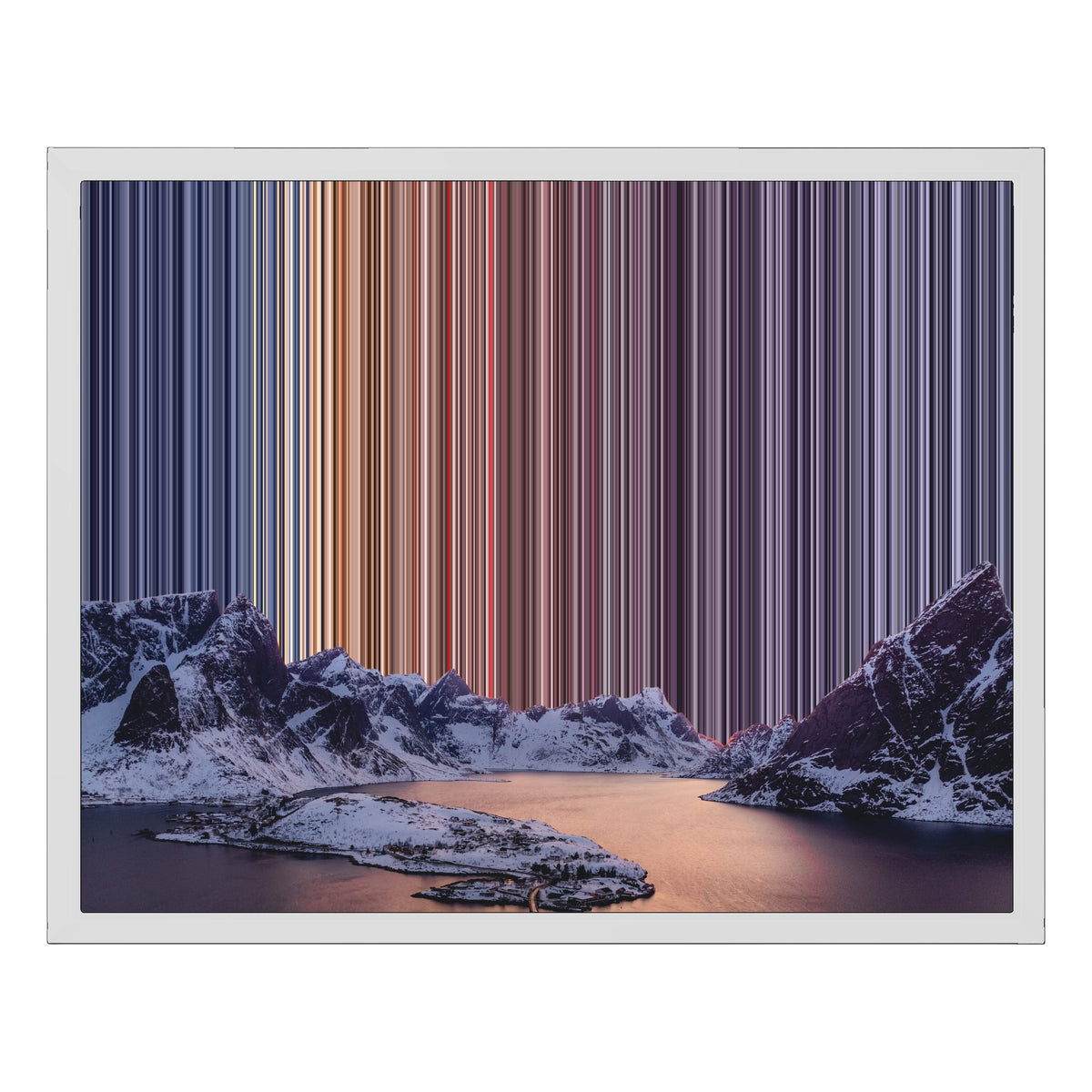 Lienzo con marco flotante, 20×16", marco blanco